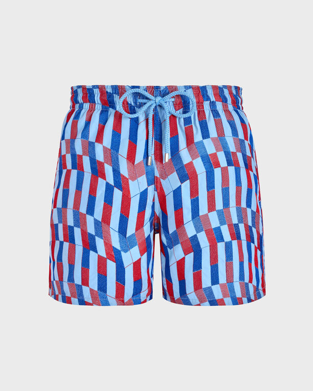 Vilebrequin - Men Swim Shorts Embroidered Graphic Glass - Limited Edition - Swimwear - Mistral - Blue - Size M