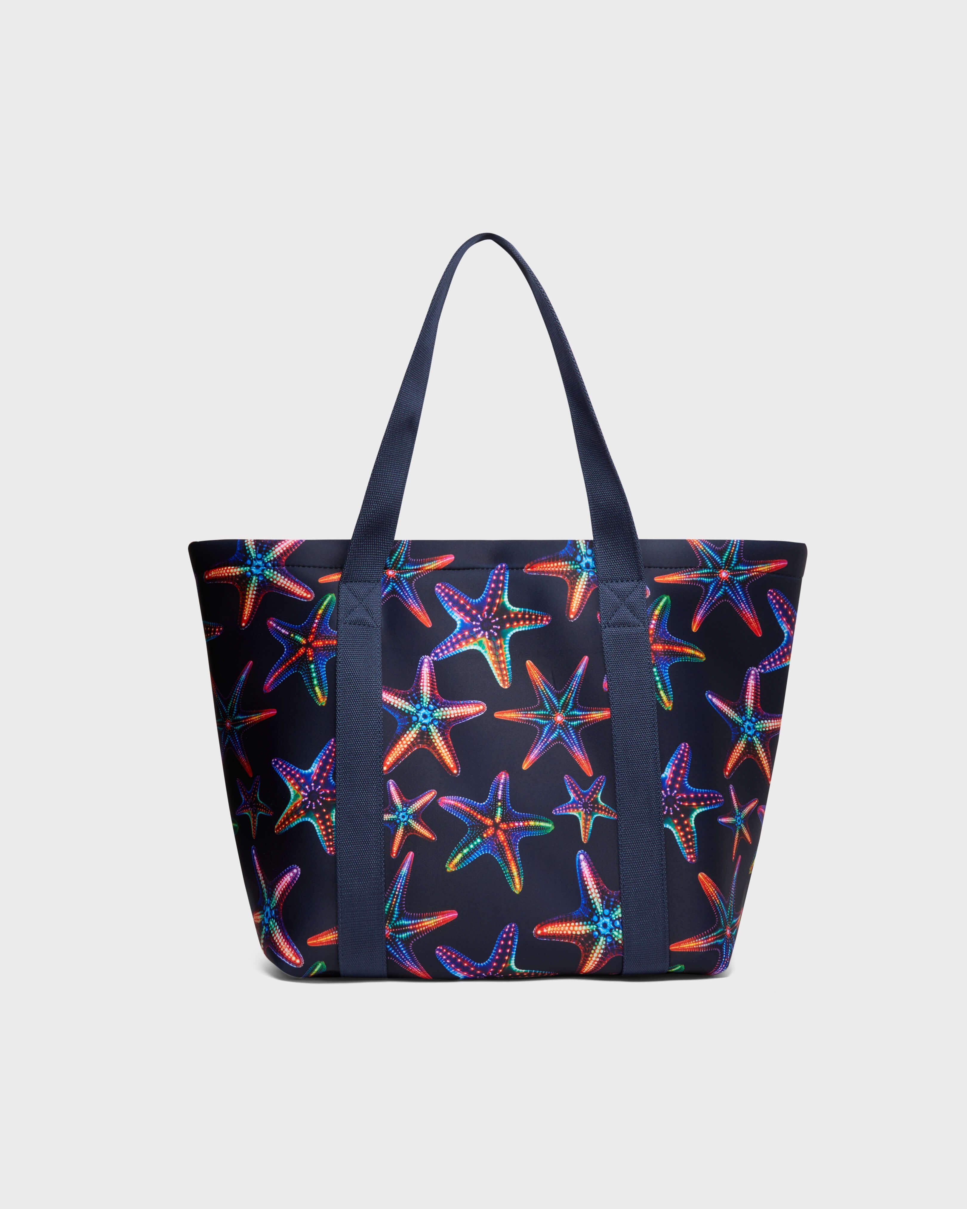 Unisex Neoprene Beach bag Disco Stars NAVY back view