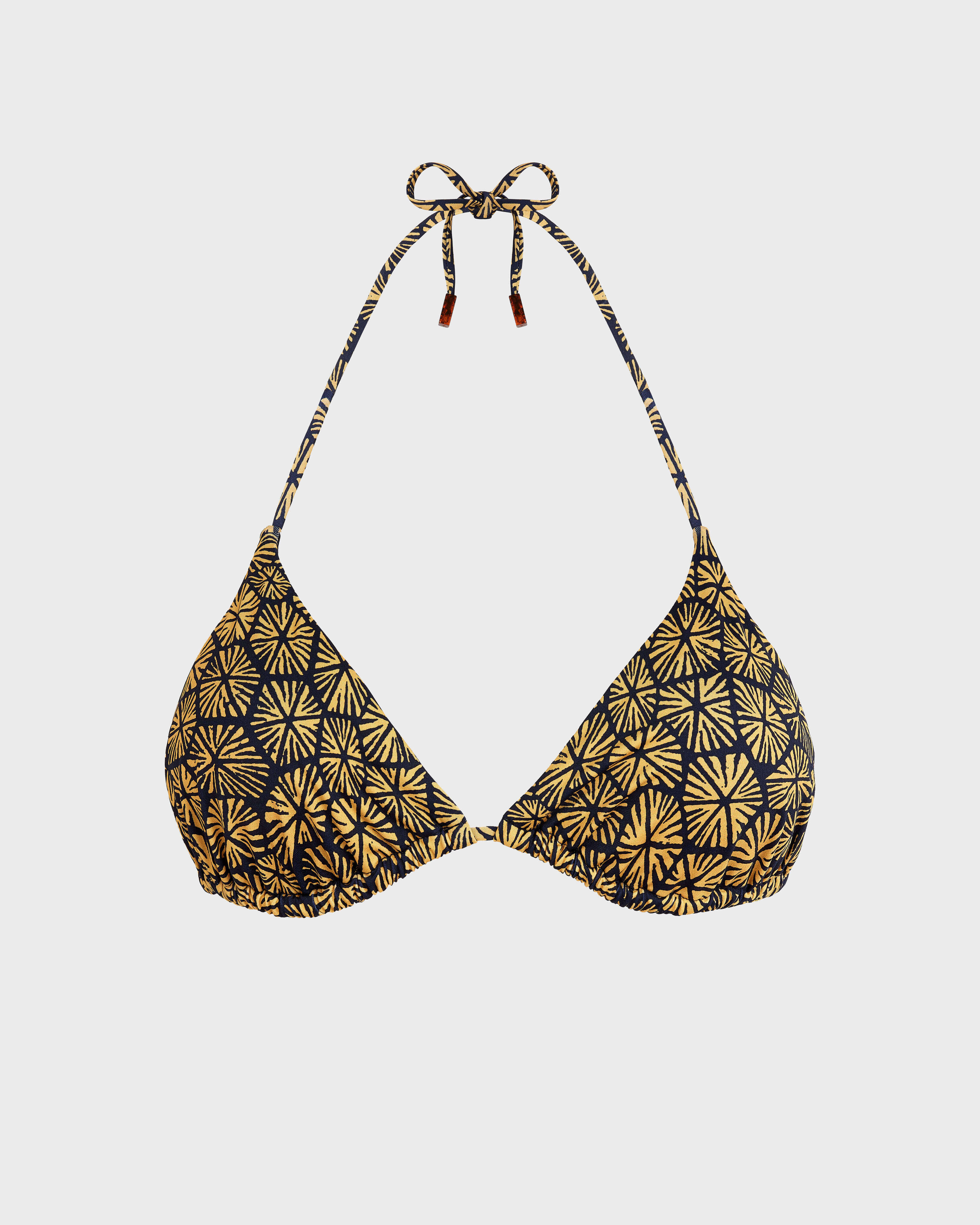 Women Triangle Bikini Top Carapaces NAVY front view