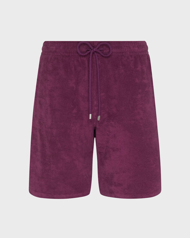 Vilebrequin - Men Terry Bermuda Shorts Solid - Bermuda - Bolide - Purple - Size S