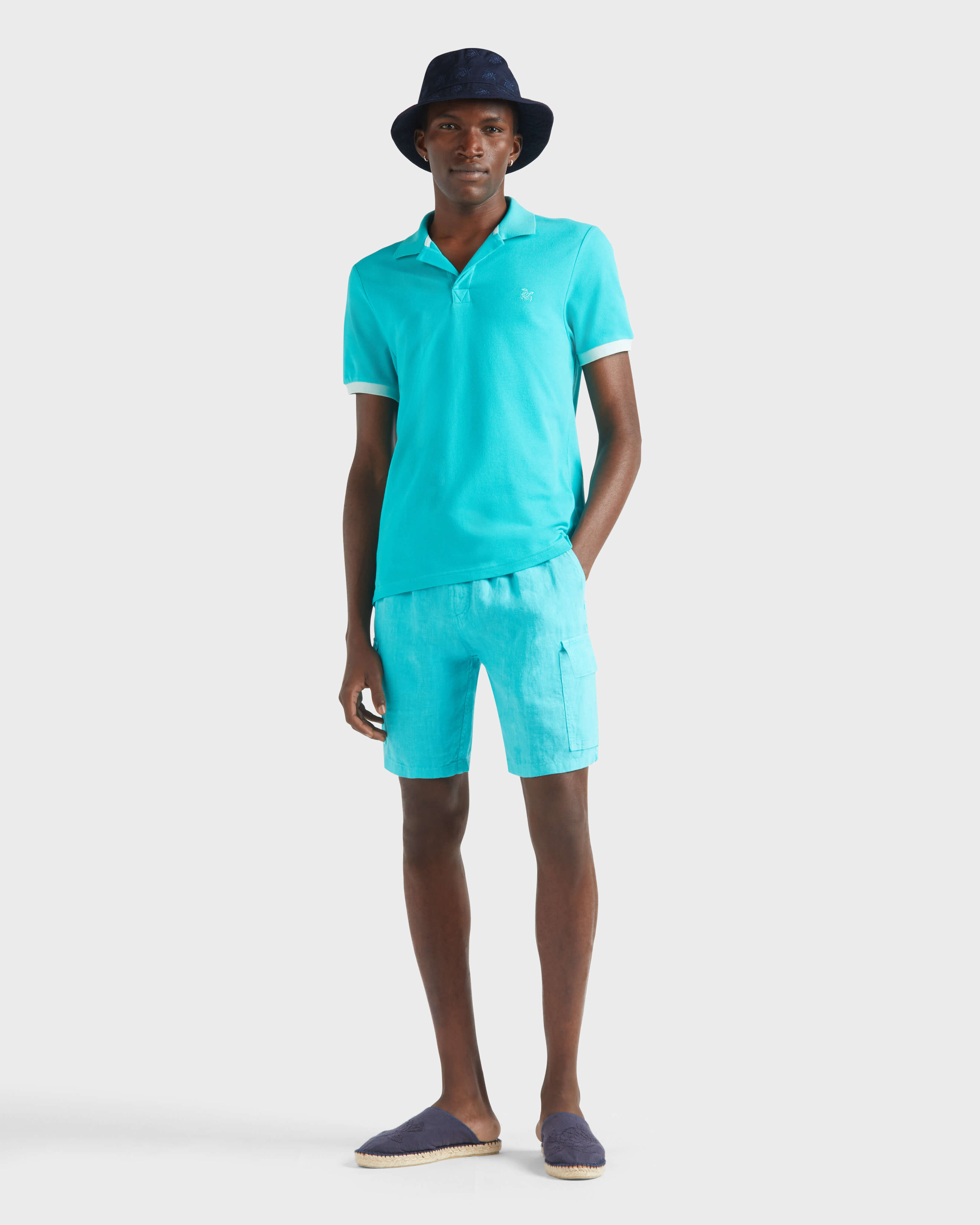 Men Organic Cotton Pique Polo Shirt Solid DISCO GREEN supp1 view