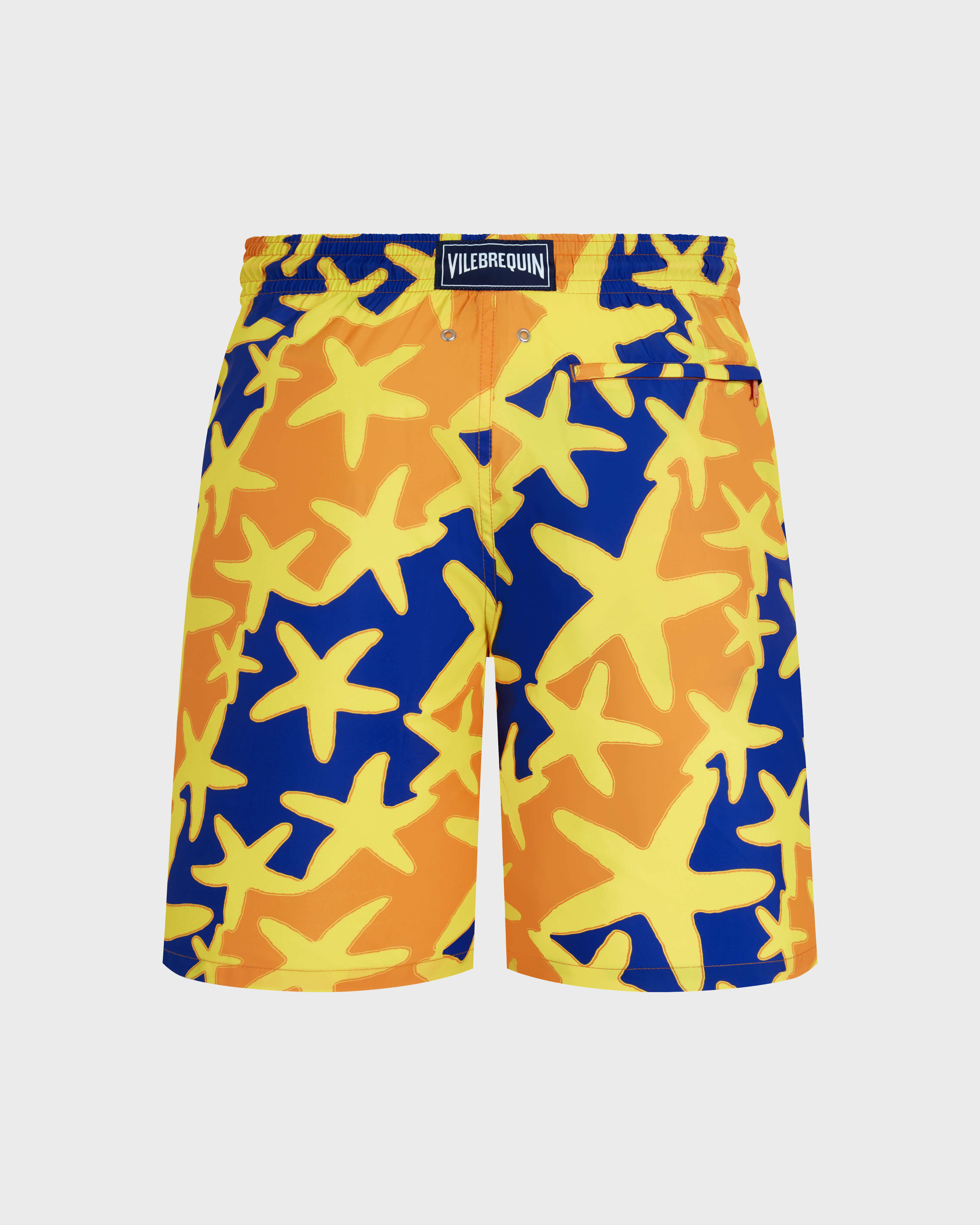 Men Long Ultra-Light and Packable Swim Shorts Starlight VITAMIN back view