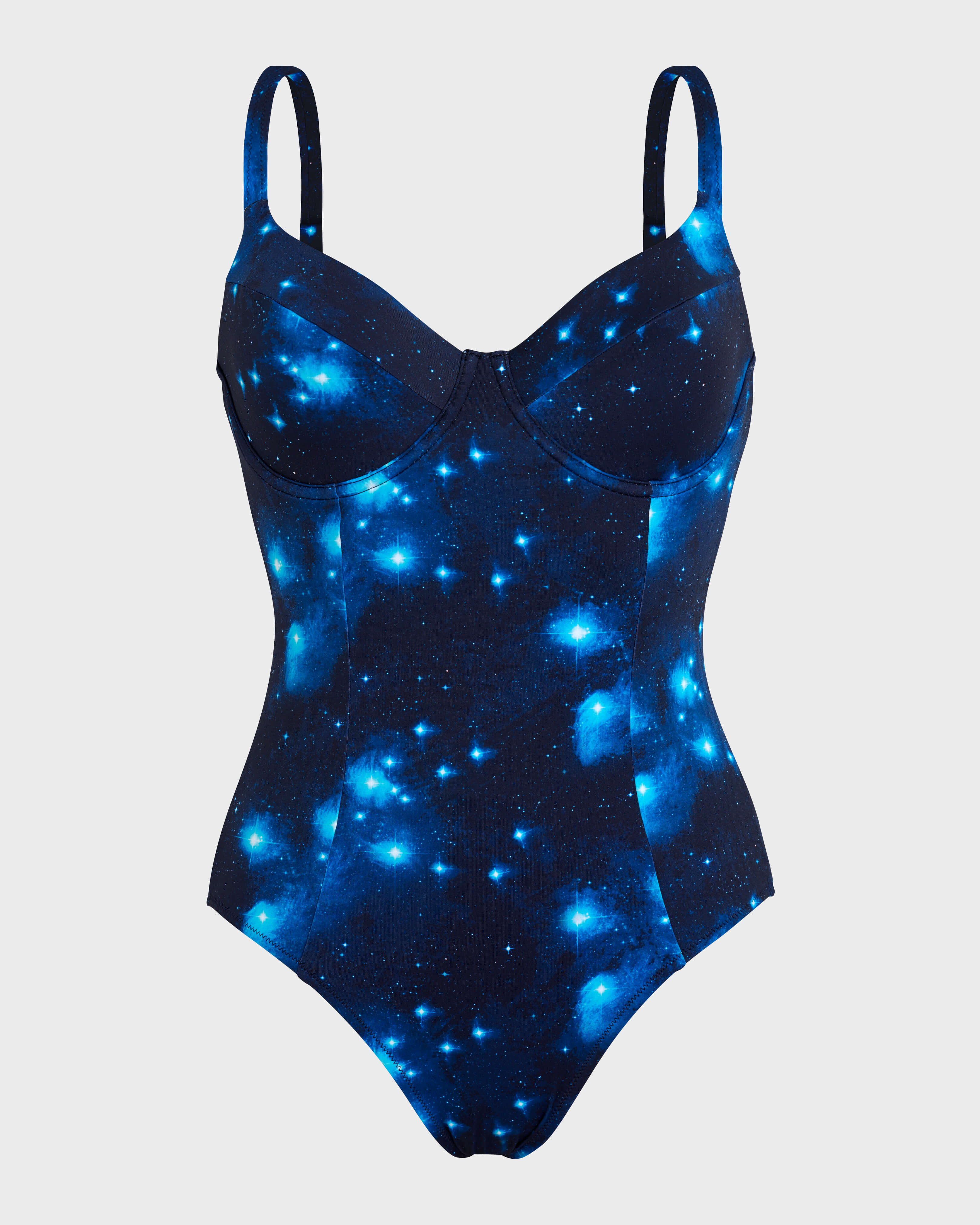 Maillot de bain une pièce avec armatures femme Pégase BLEU MARINE front view