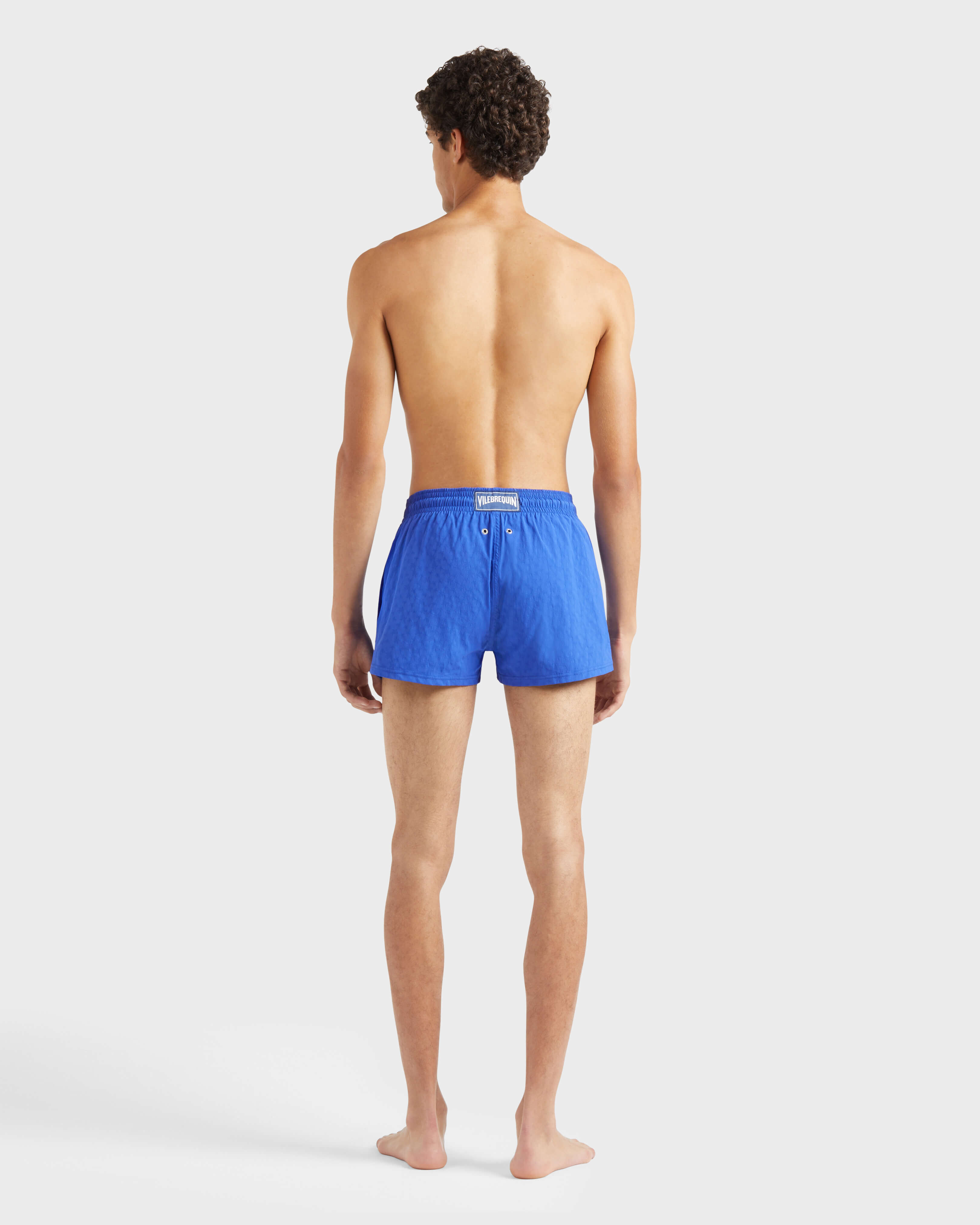 Men Short Swim Trunks Jacquard Turtles MARRAKECH backworn view