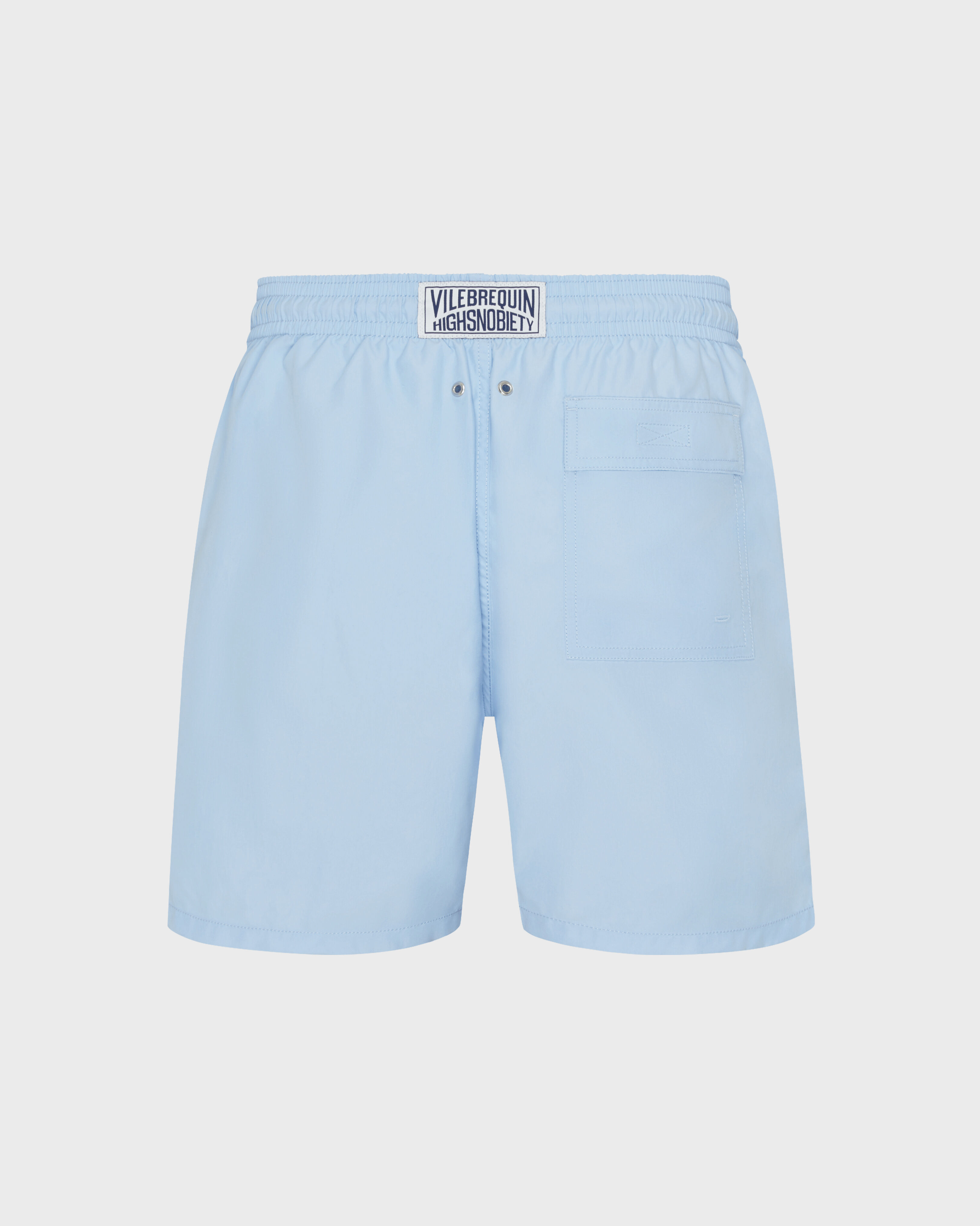 Men Swim Trunks Solid - Vilebrequin x Highsnobiety CHAMBRAY back view