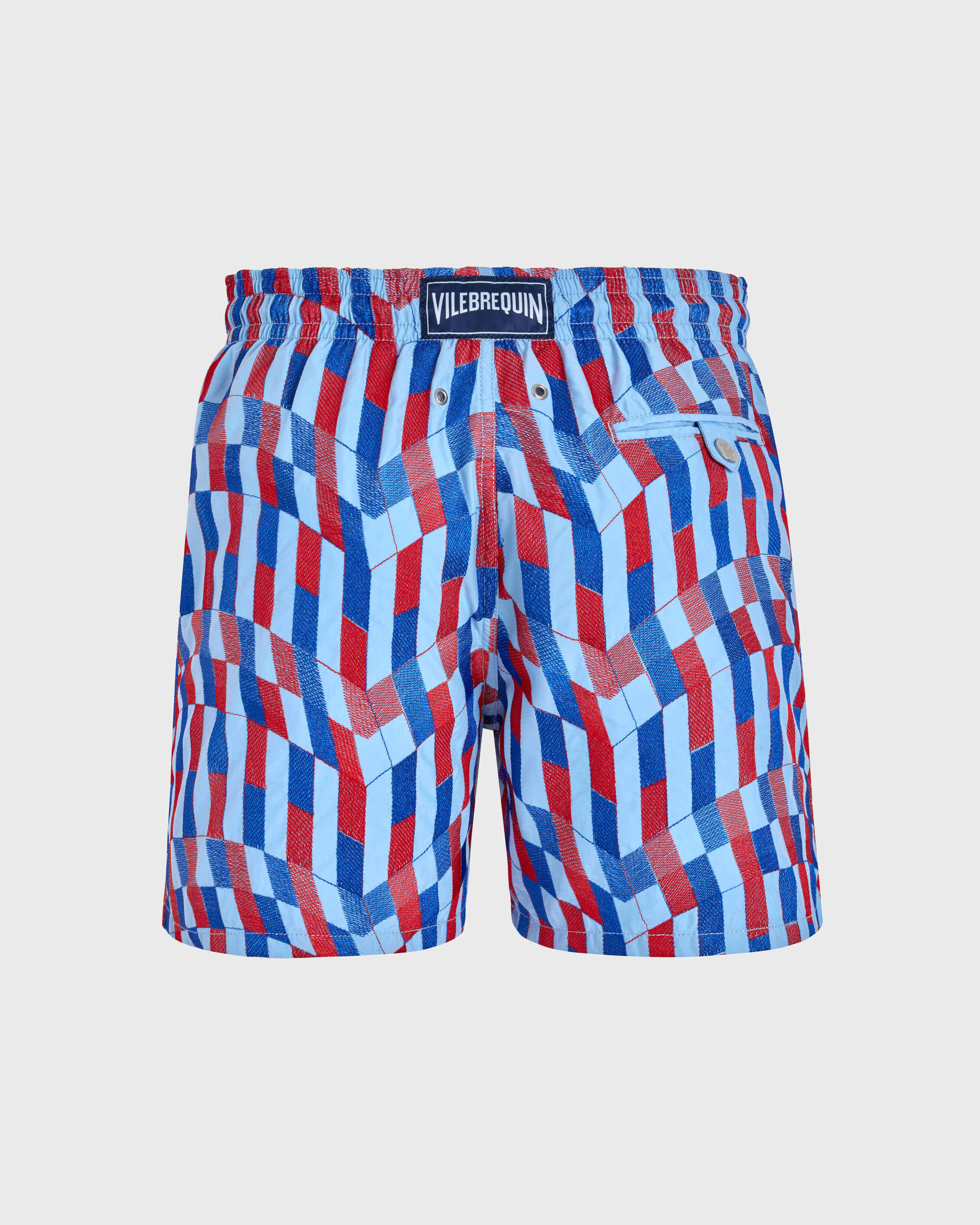 Men Swim Shorts Embroidered Graphic Glass - Limited Edition FLAX FLOWER back view