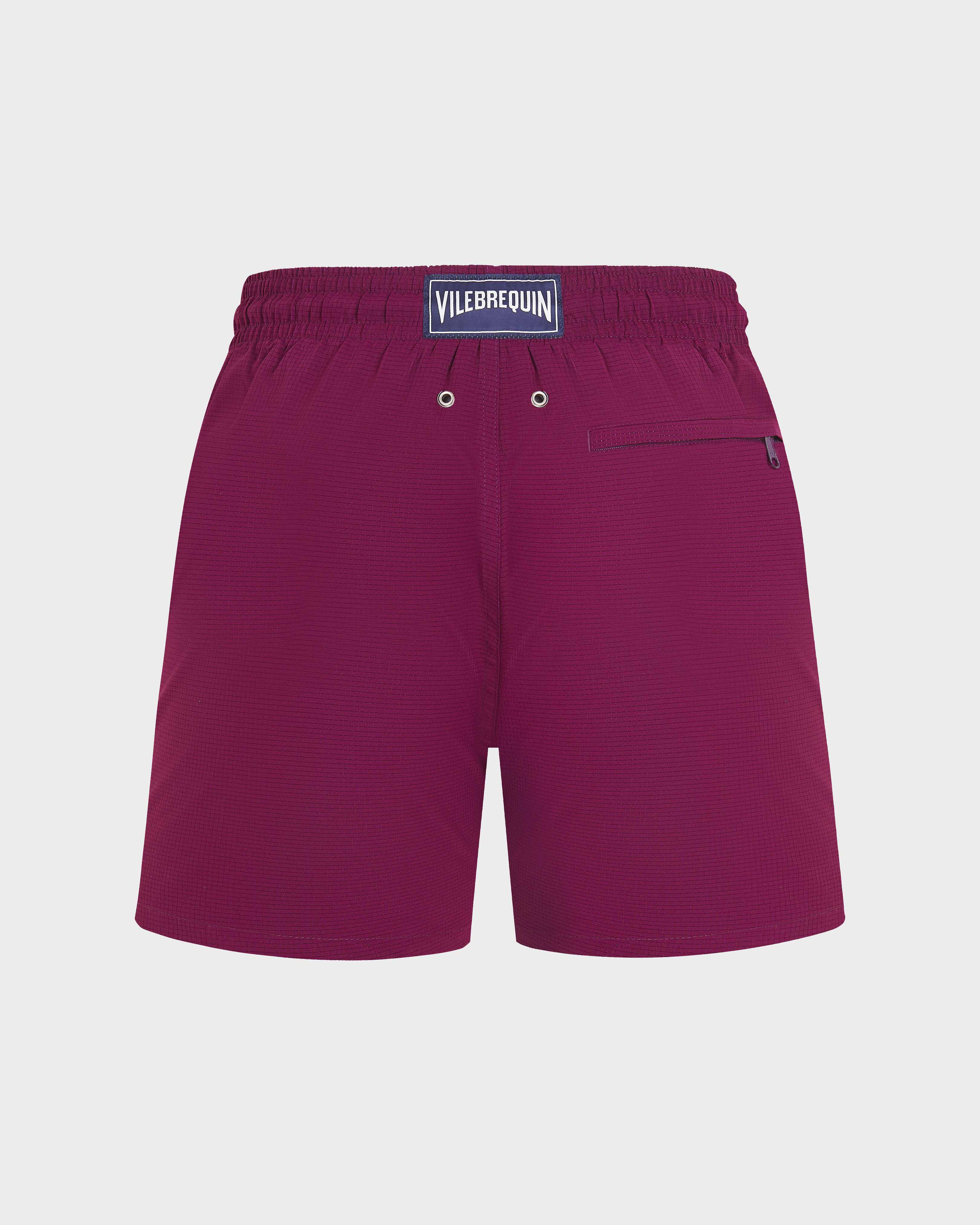 Pantaloncini mare uomo microforati ultraleggeri e ripiegabili tinta unita KERALA back view