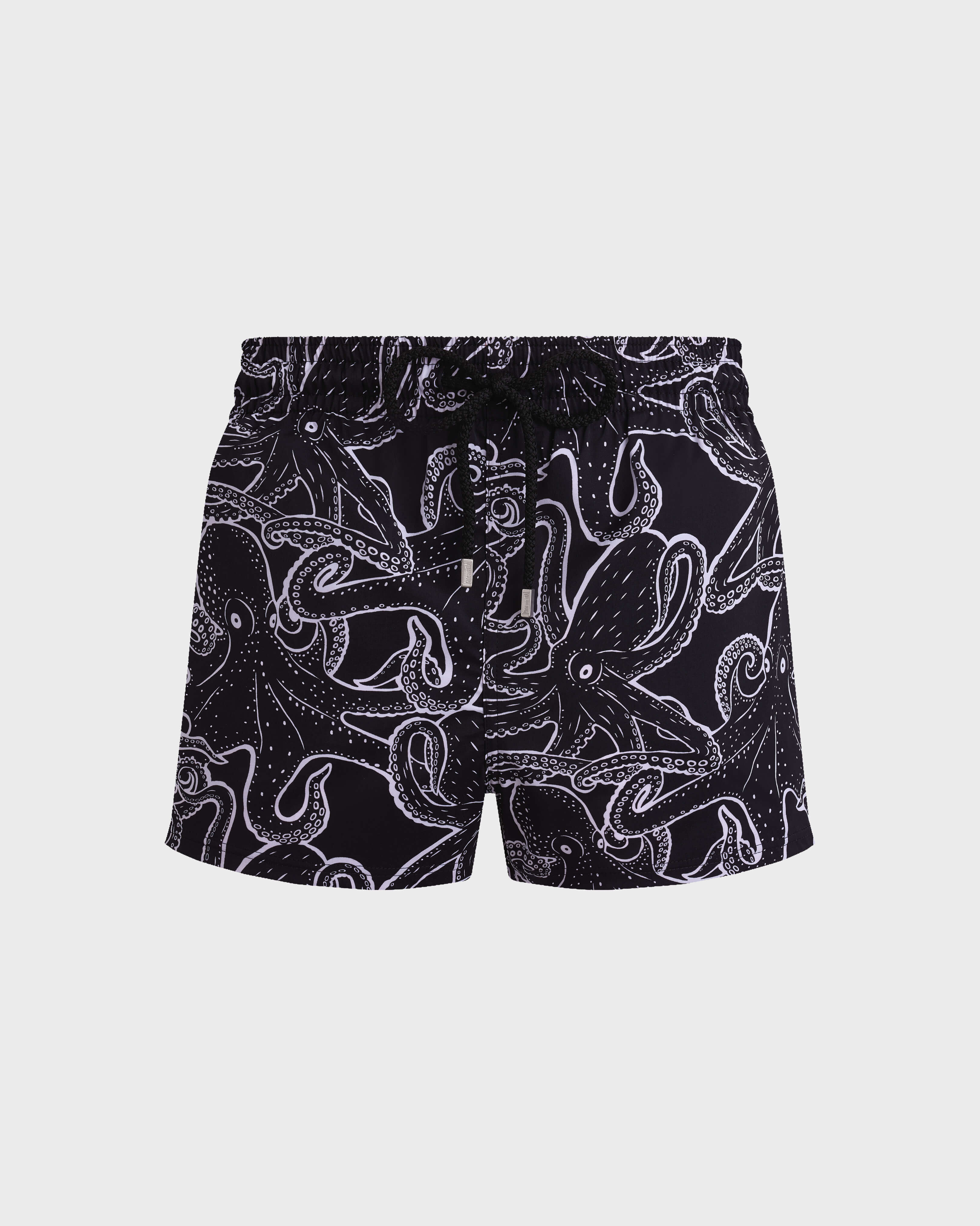 Men Short Swim Shorts Poulpes BLACK front view