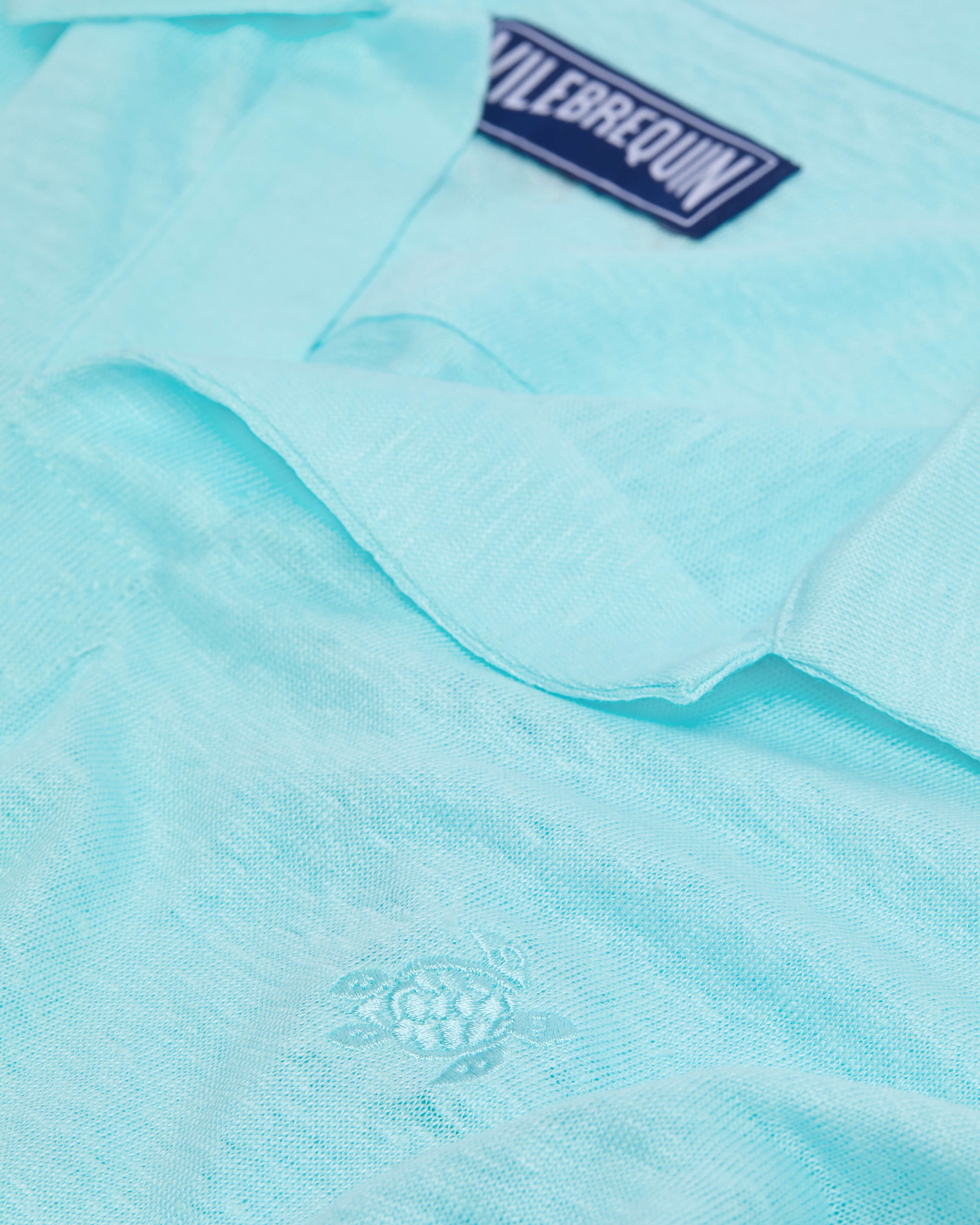 Polo en punto de lino de color liso para hombre OXYGENE supp4 view