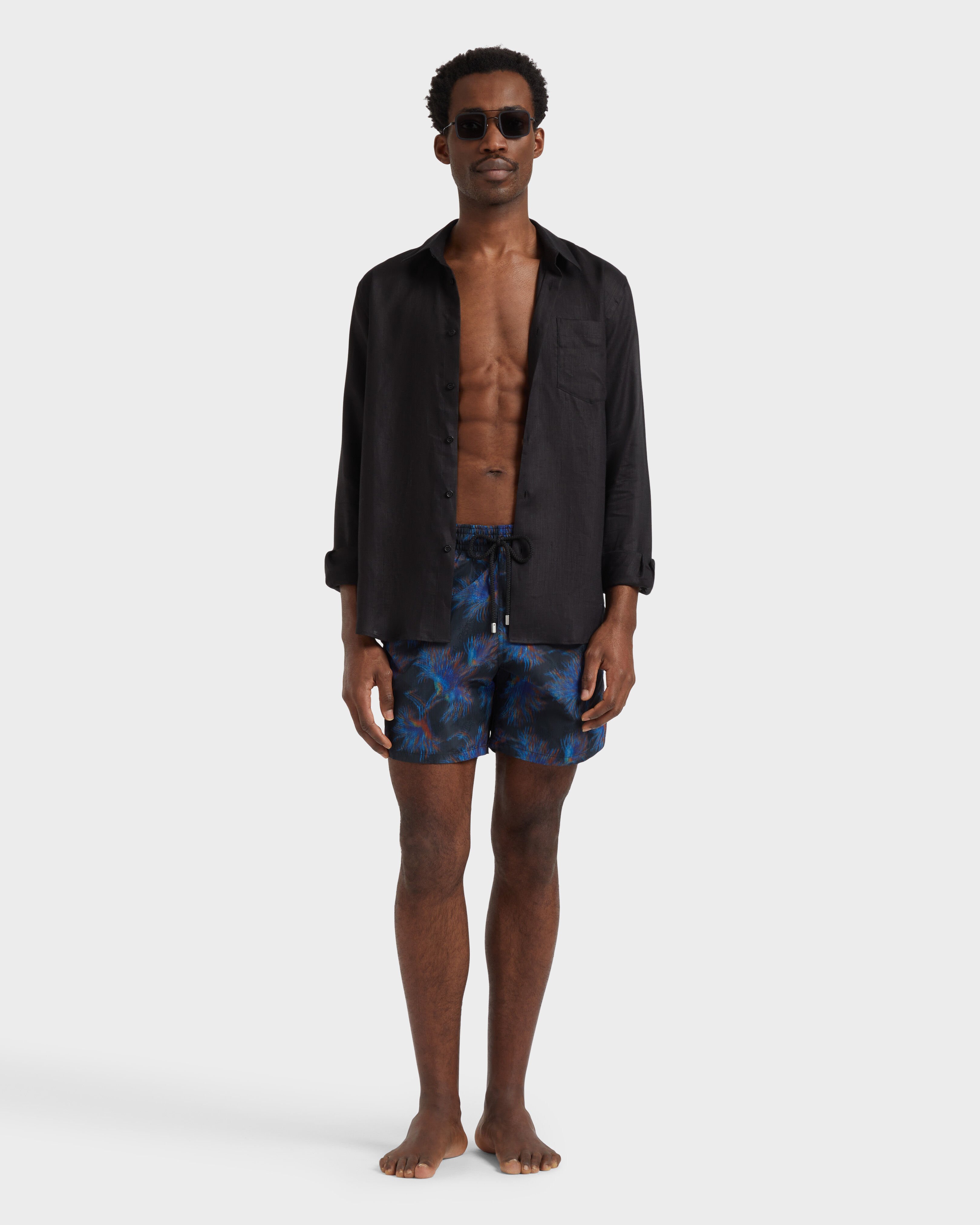 Men Silk Swim Shorts Kyoto - Vilebrequin x Maison BUCOL BLACK supp1 view