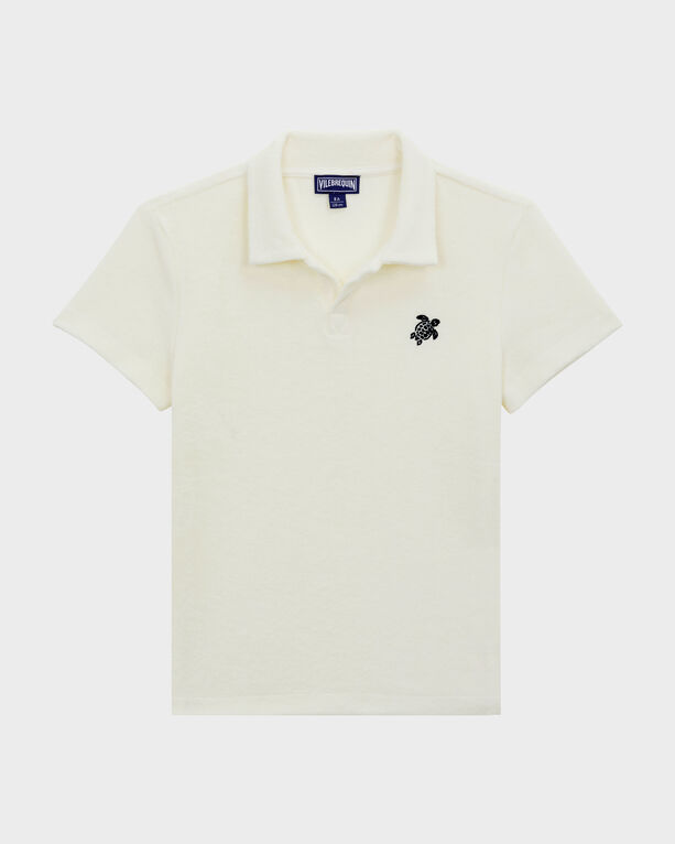 Vilebrequin - Frottee-polohemd Mit Aufgestickter Schildkröte Für Jungen - Polohemd - Gill - Weiss - Größe 14 Vilebrequin - Frottee-polohemd Mit Aufgestickter Schildkröte Für Jungen - Polohemd - Gill - Weiss - Größe 14