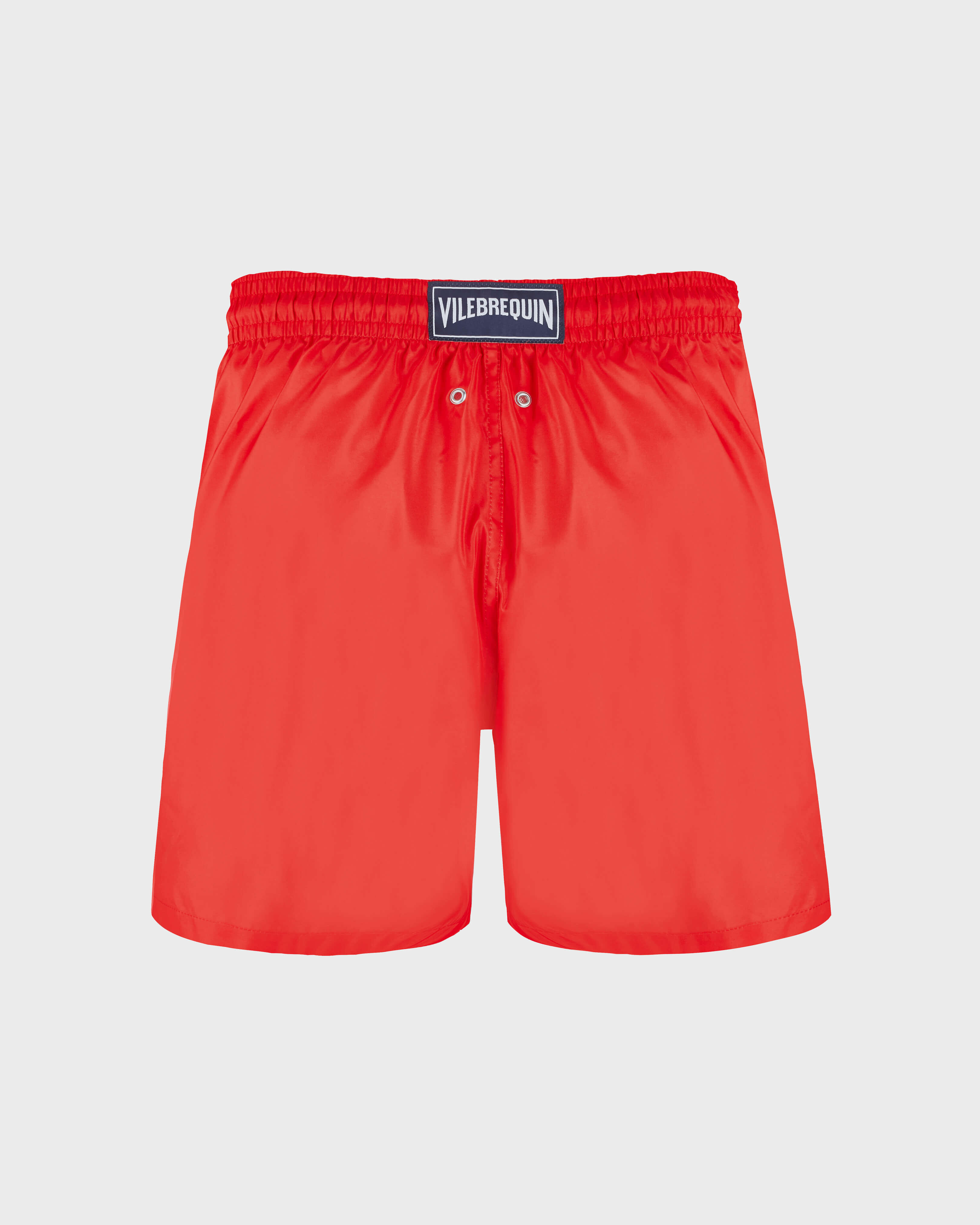 Men Swim Shorts Ultra-light and packable Solid POPPY RED back view