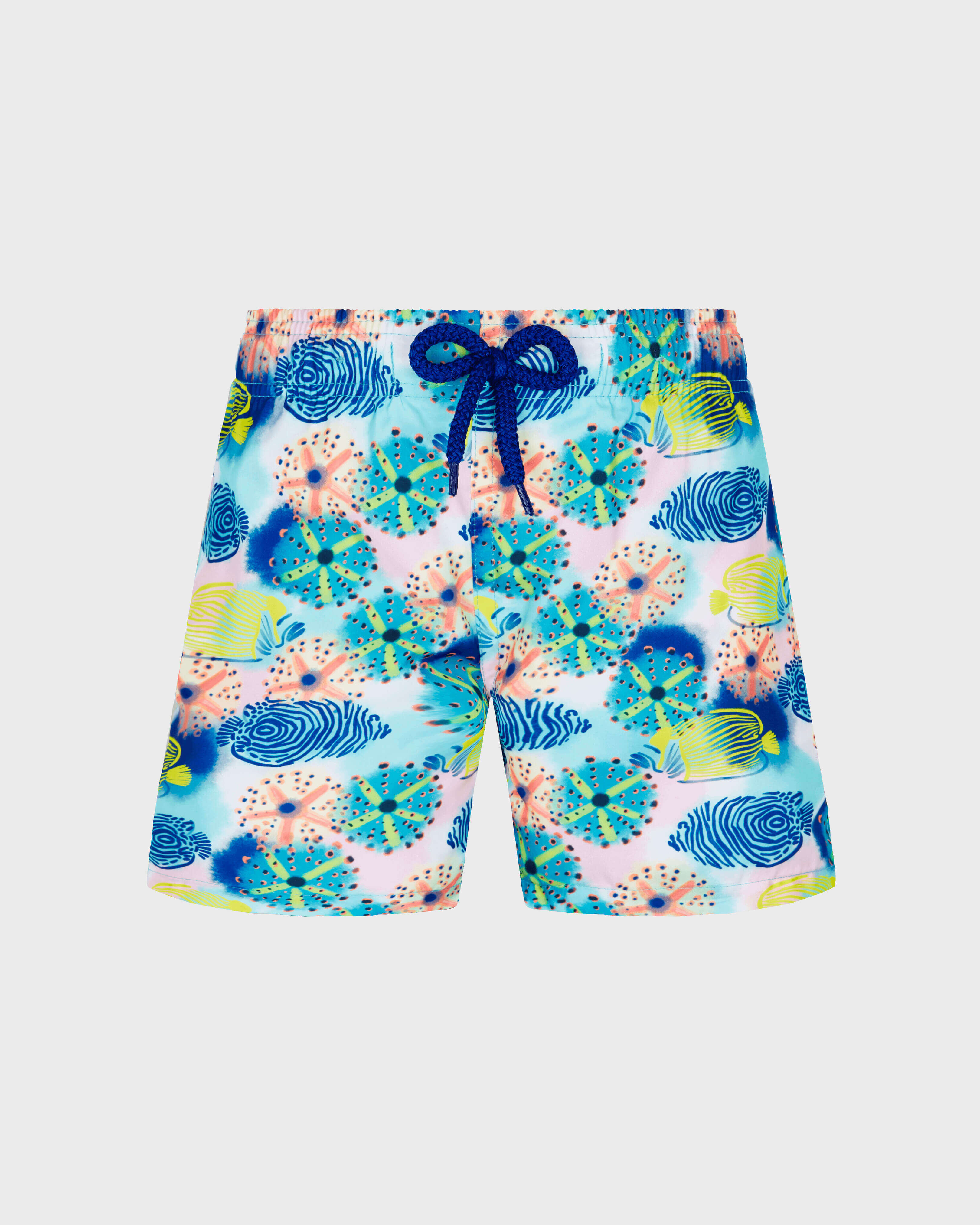 Urchinsand Fishes ultraleichte und verstaubare Badeshorts für Jungen WEISS front view