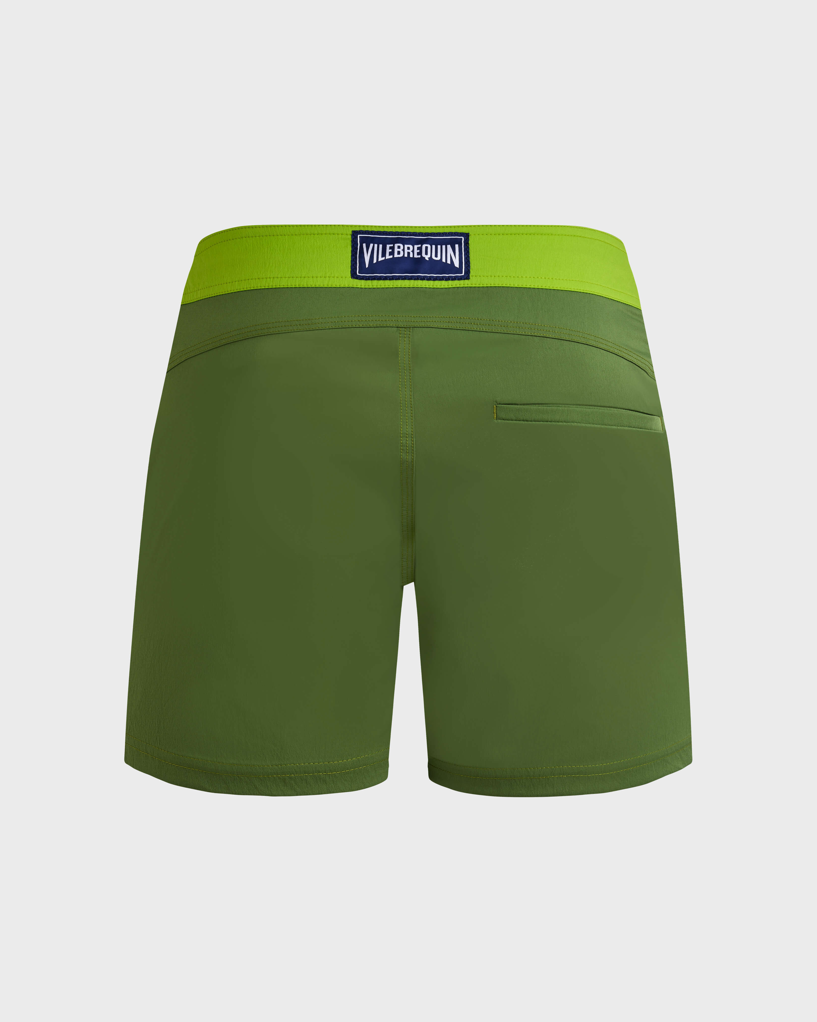 Maillot de bain court stretch ceinture plate homme color Block CAMOUPLAGE back view