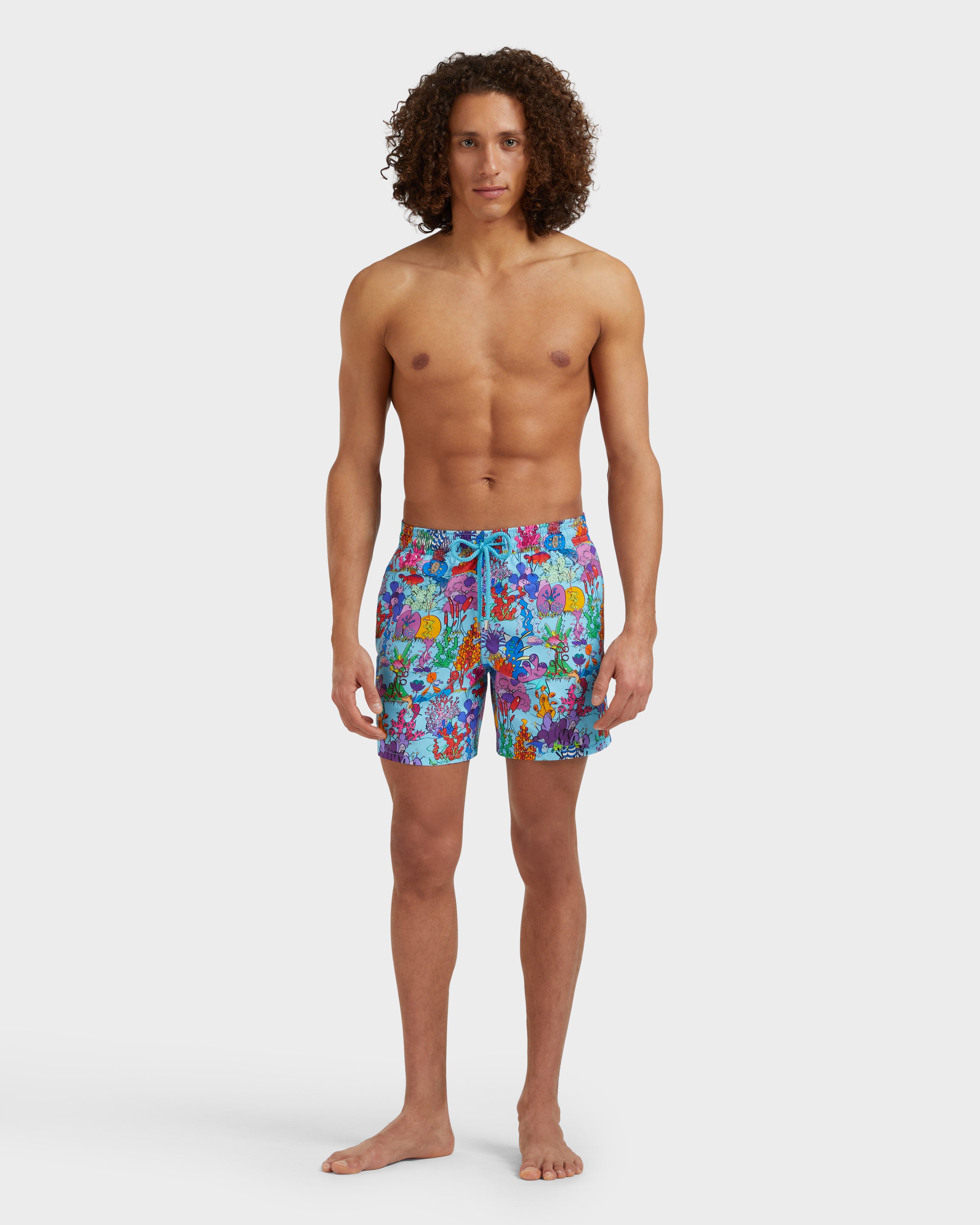 Men Swim Shorts Plantes Aquatiques BLUE TOPAZ frontworn view