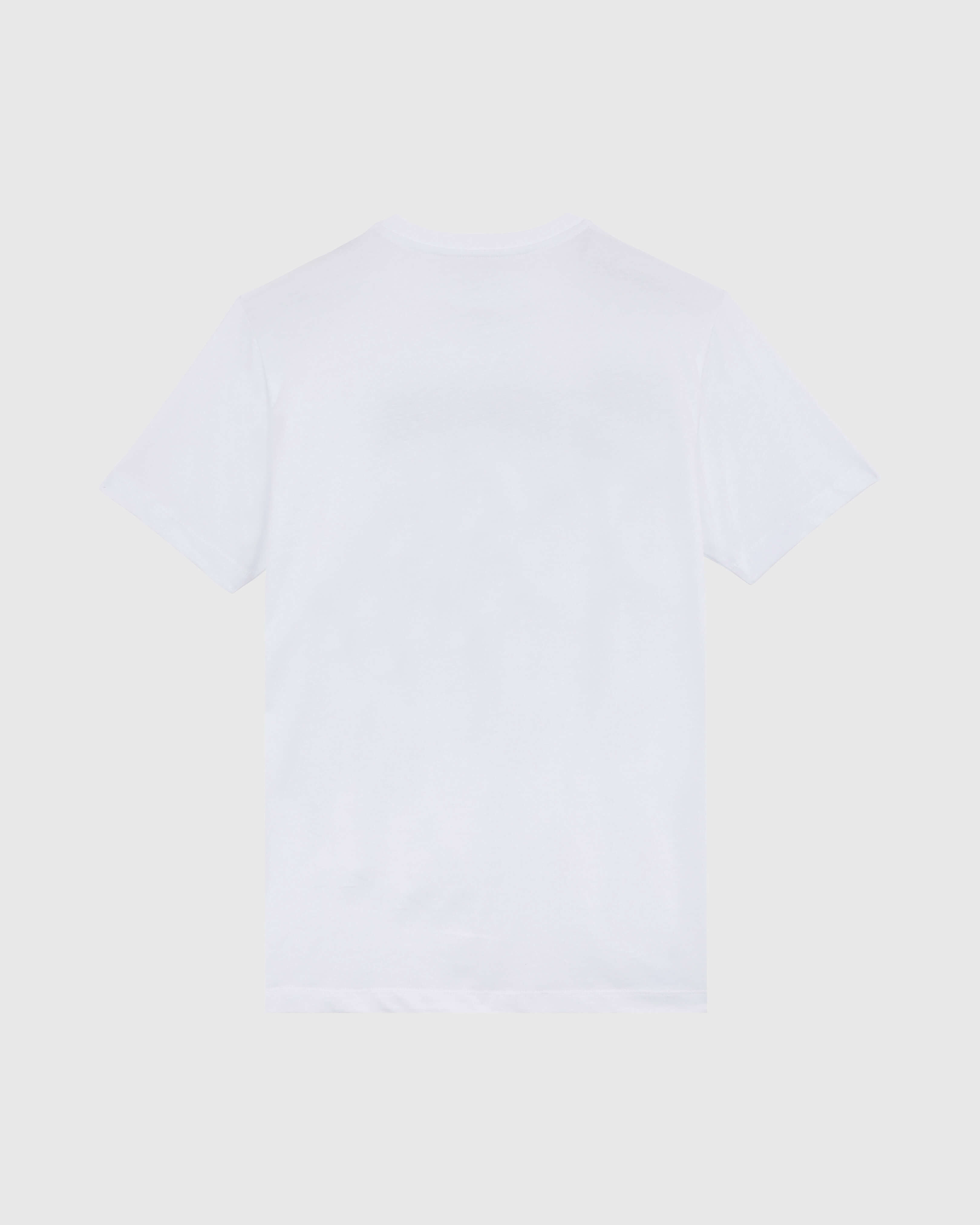 Baumwoll-T-Shirt mit aufgedrucktem Kontrastlogo aus Gummi für Herren WEISS back view