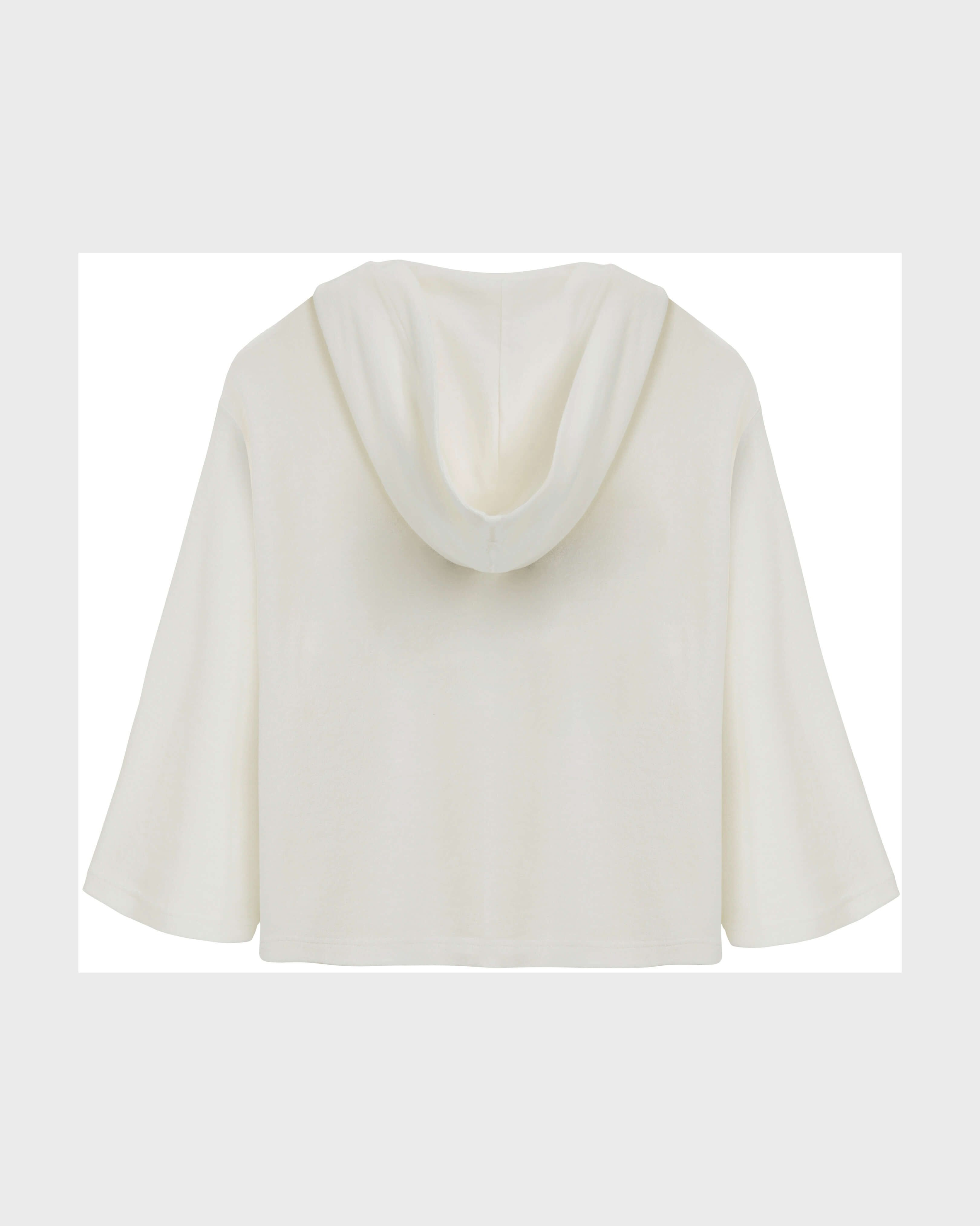Women Terry Sweatshirt CHALK back view