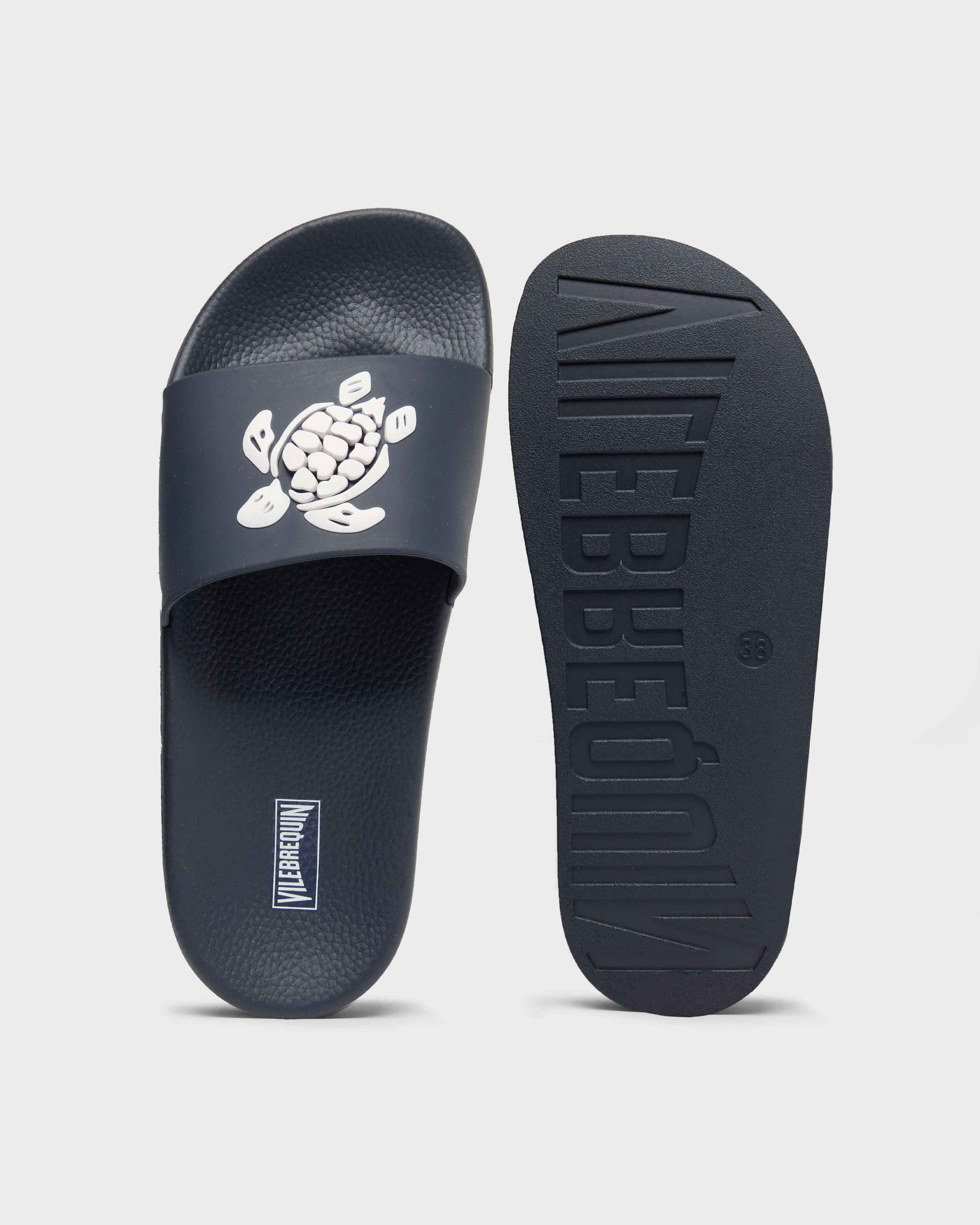 Beach slider Turtle NAVY front view