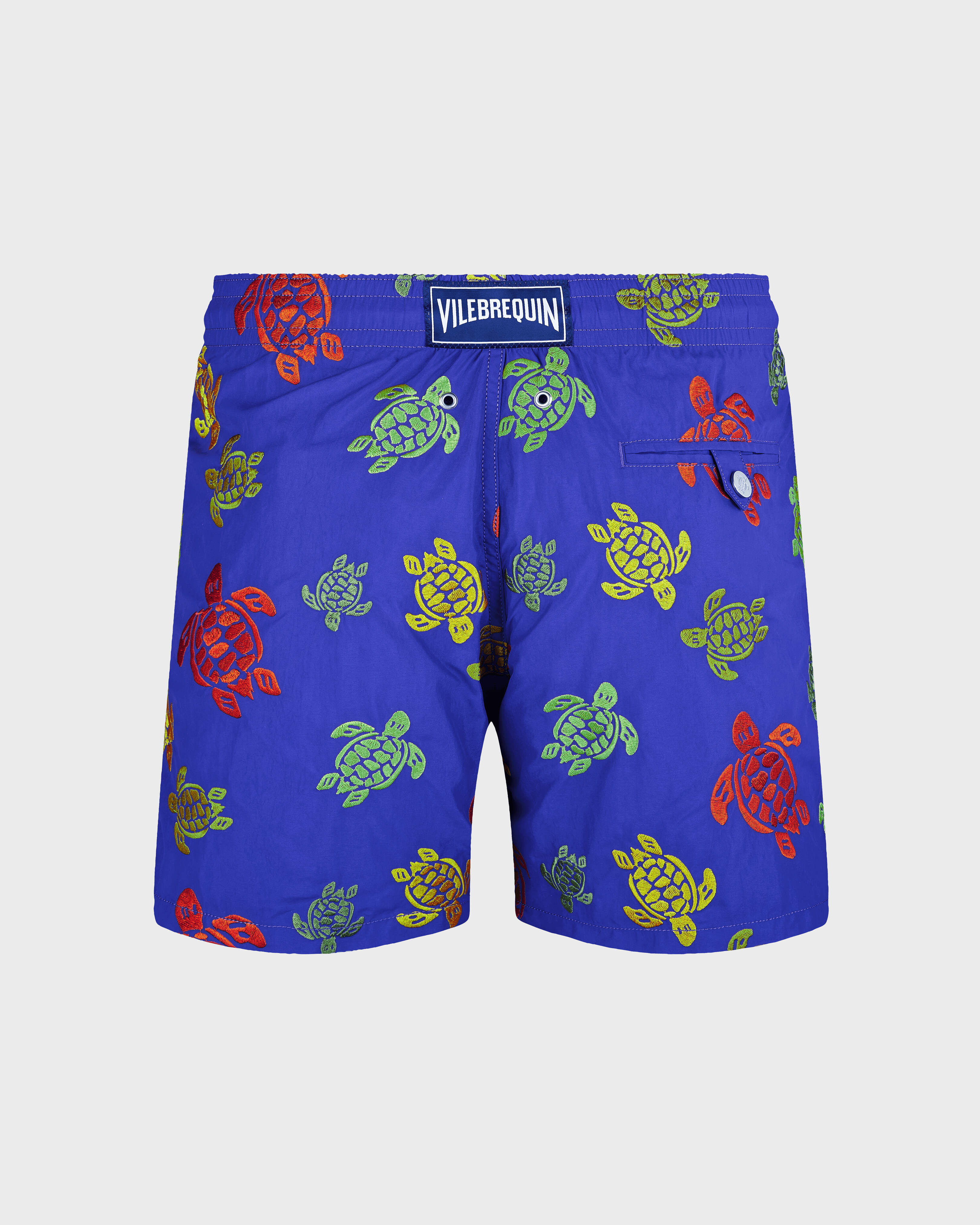 Bañador con bordado Ronde Des Tortues para hombre de edición limitada PURPLE BLUE back view