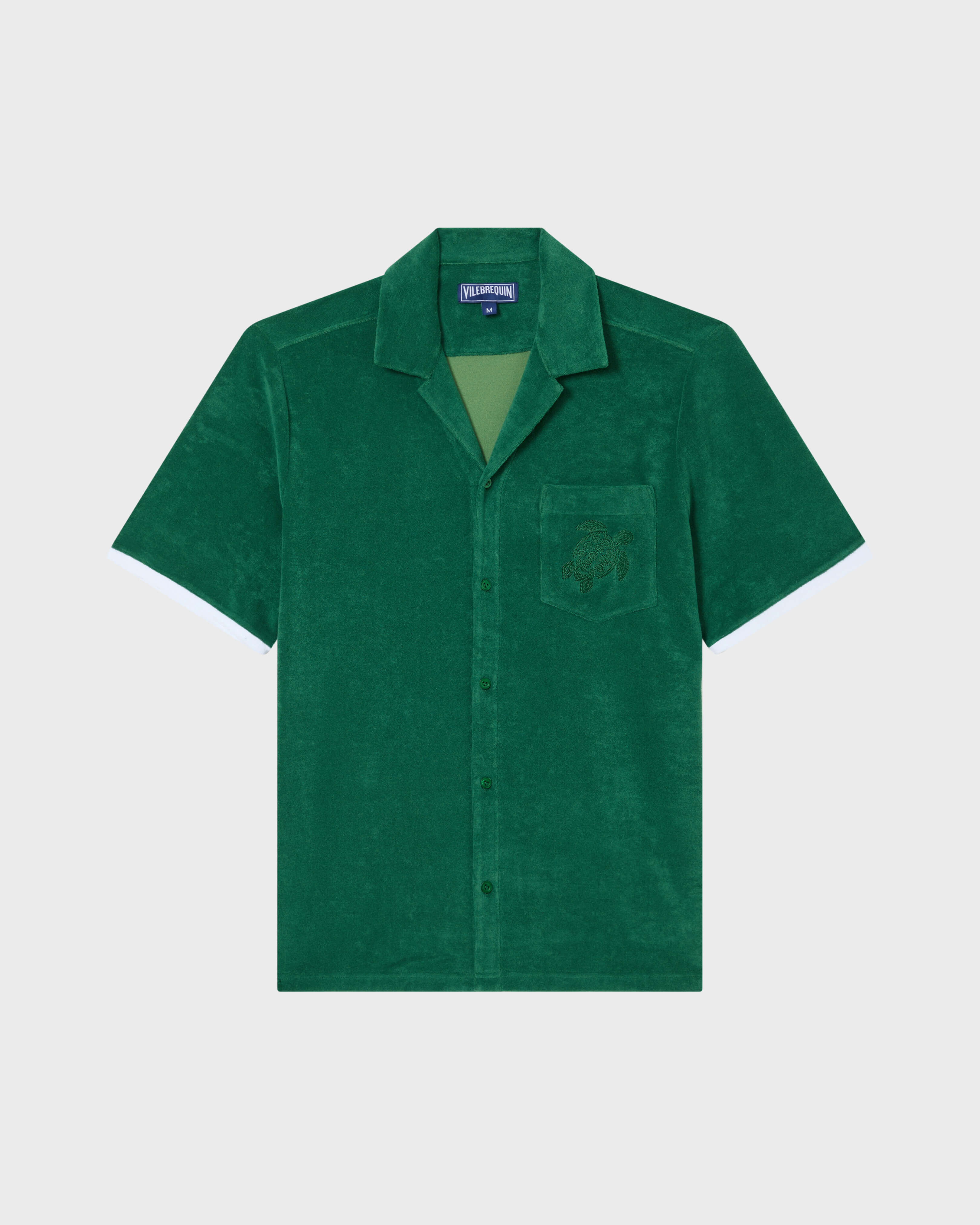 Camisa bowling de Felpa para hombre lisa TROPICAL front view