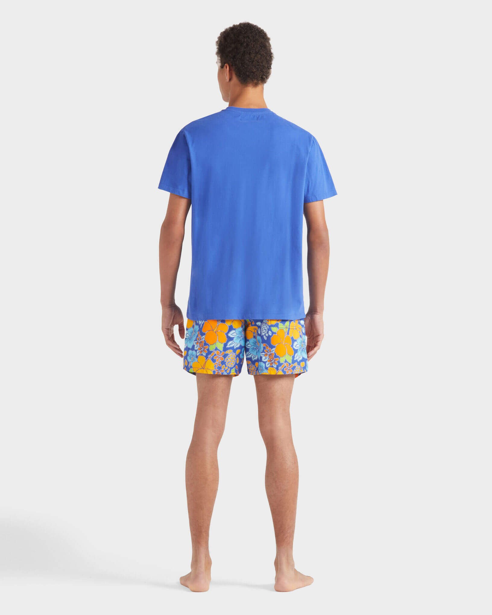 Men Organic Cotton T-shirt Big Turtle Embroidery MARRAKECH backworn view