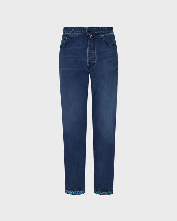 Vilebrequin - Men 5-pockets Denim Pants Tropical Flowers - Jeans - Gbetta18 - Blue - Size 32
