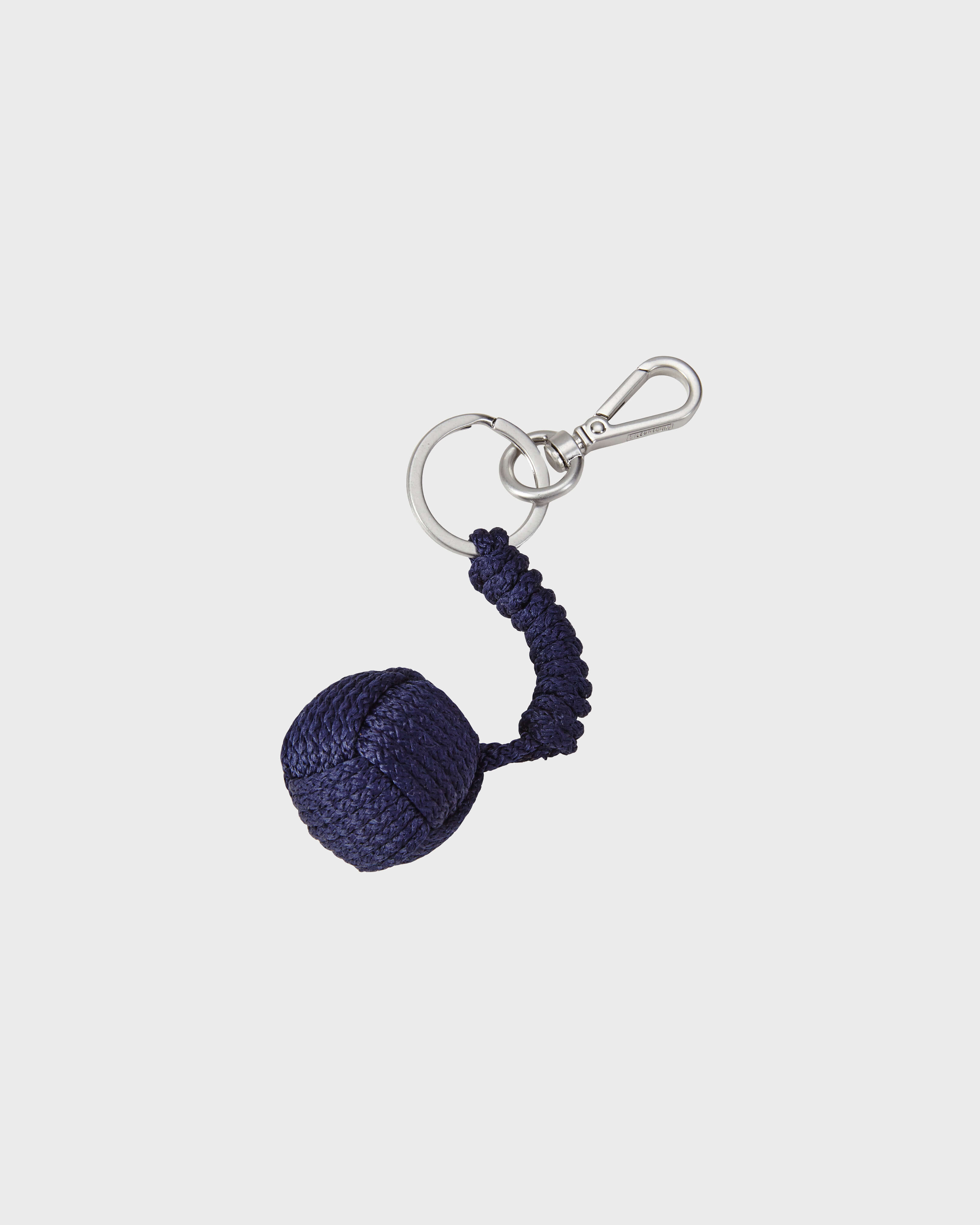 Ball Cord Keyring NAVY front view