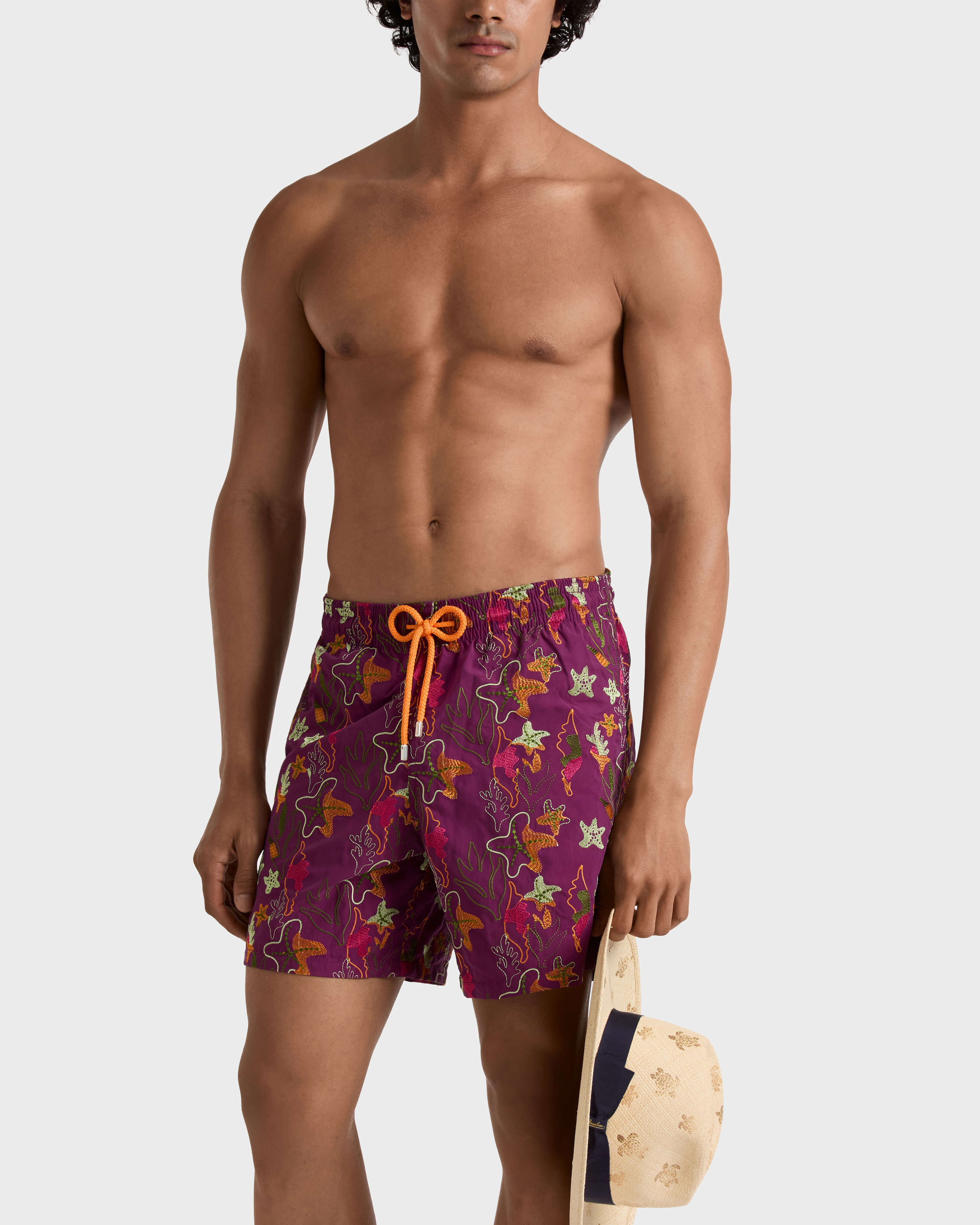 Maillot de bain brodé Seaweed - Édition limitée KERALA frontworn view