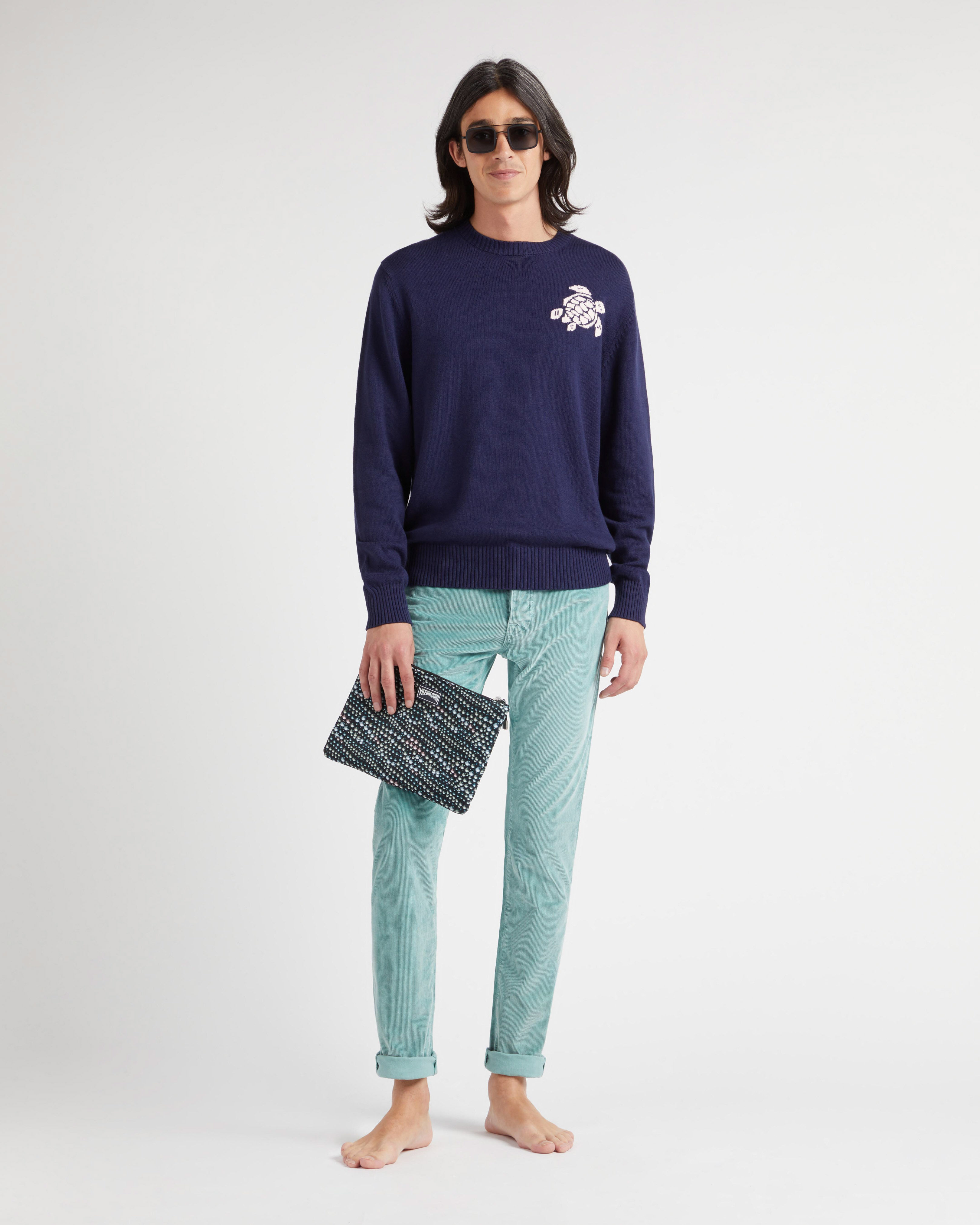 Pantalon en velours côtelé vintage effet délavé 5 poches homme LIERRE supp1 view