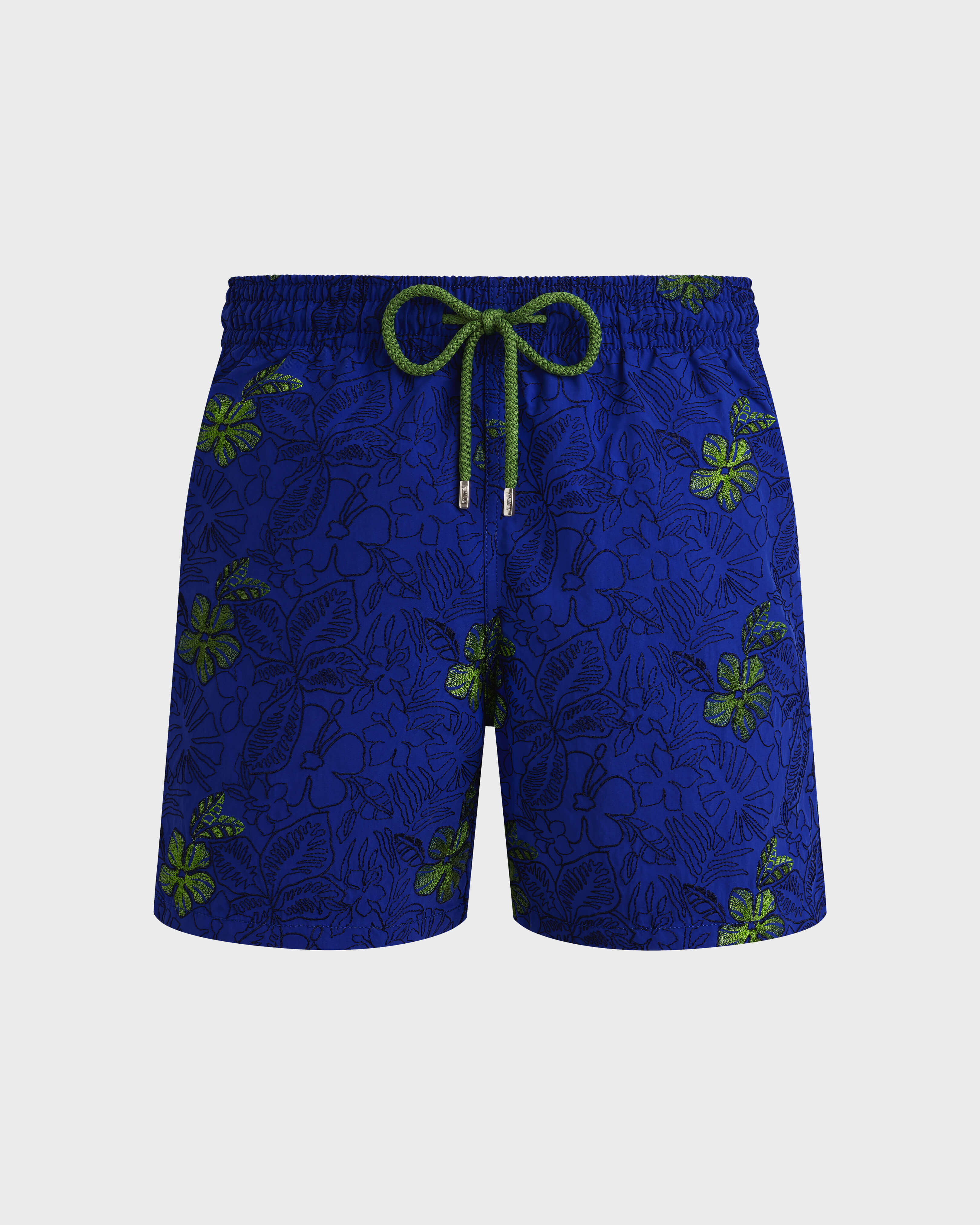 Men Swim Shorts Embroidered Flowers - Limited Edition MARRAKECH front view