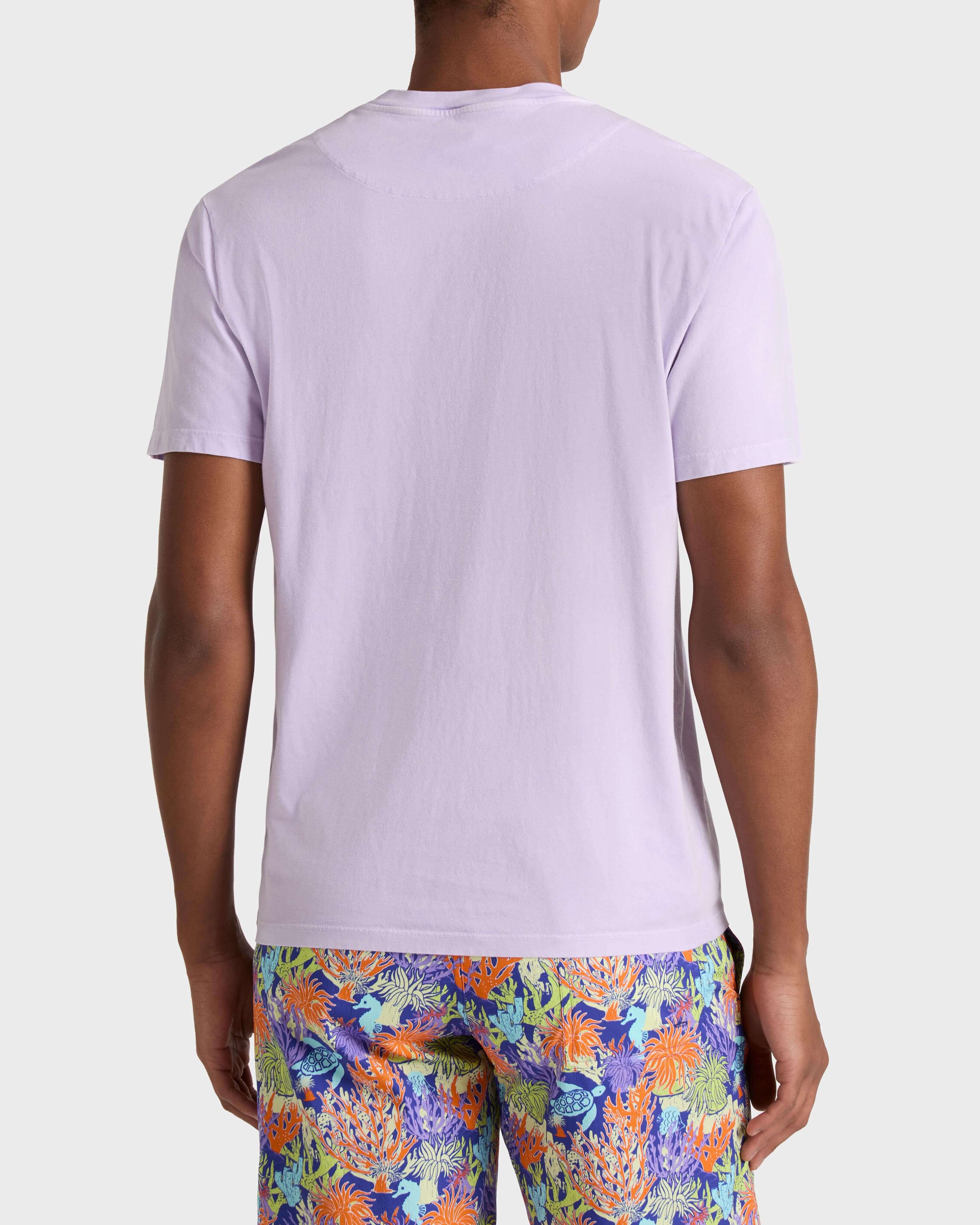 T-Shirt aus mineralgefärbter Baumwolle für Herren KUNZITE backworn view