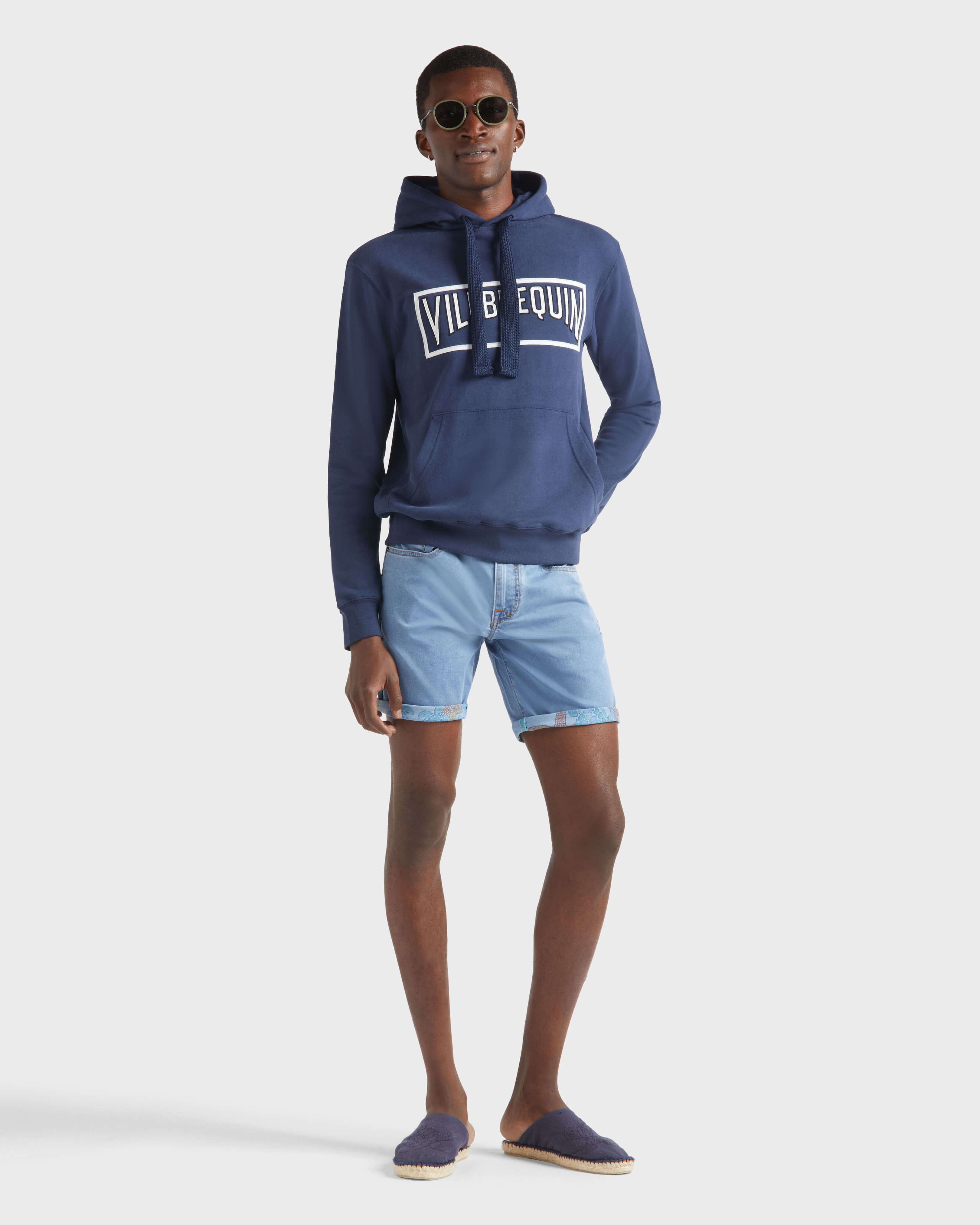 Men Cotton Solid Sweatshirt NAVY supp1 view