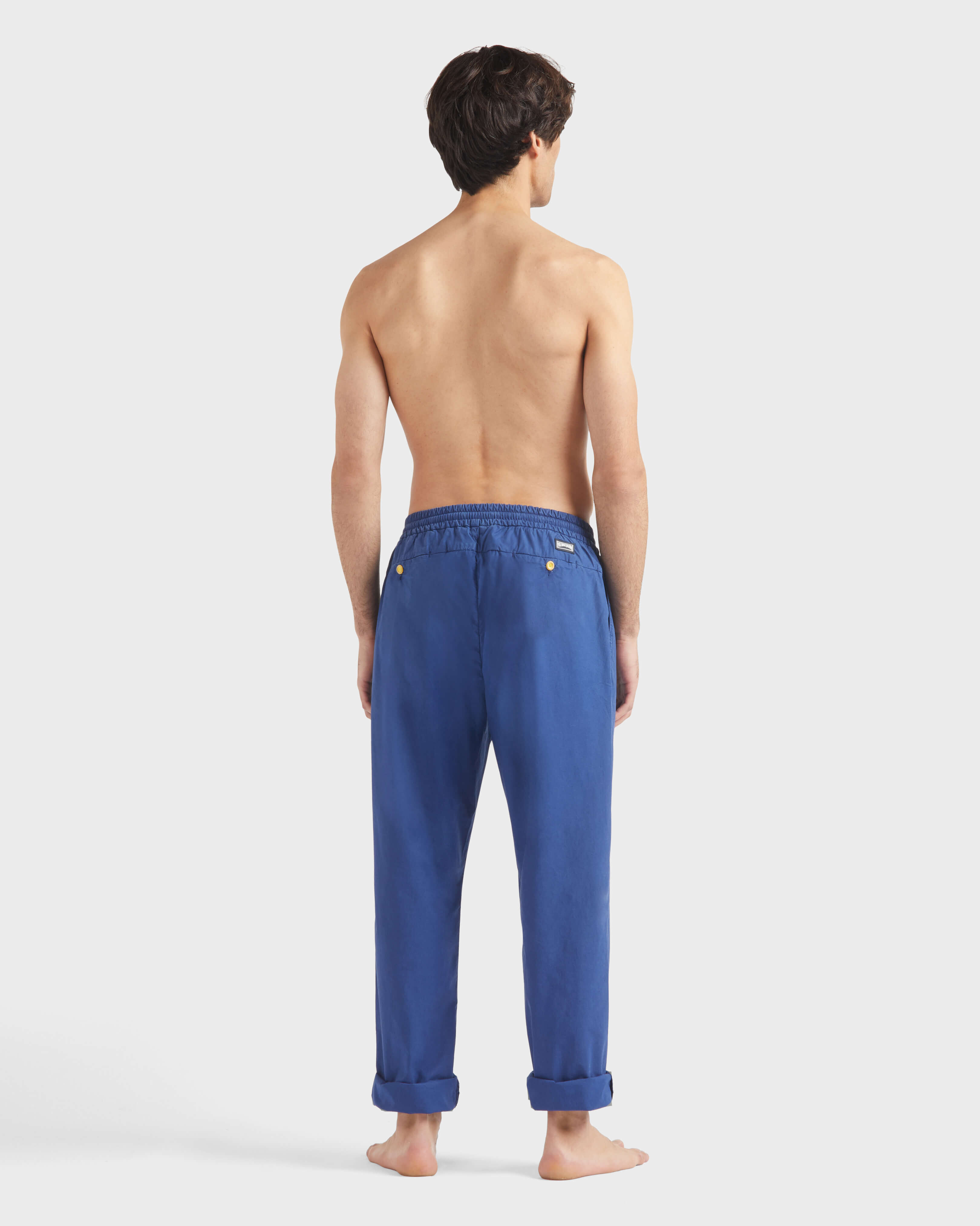 Men Tencel Popeline Jogger Pants OLTREMARE backworn view
