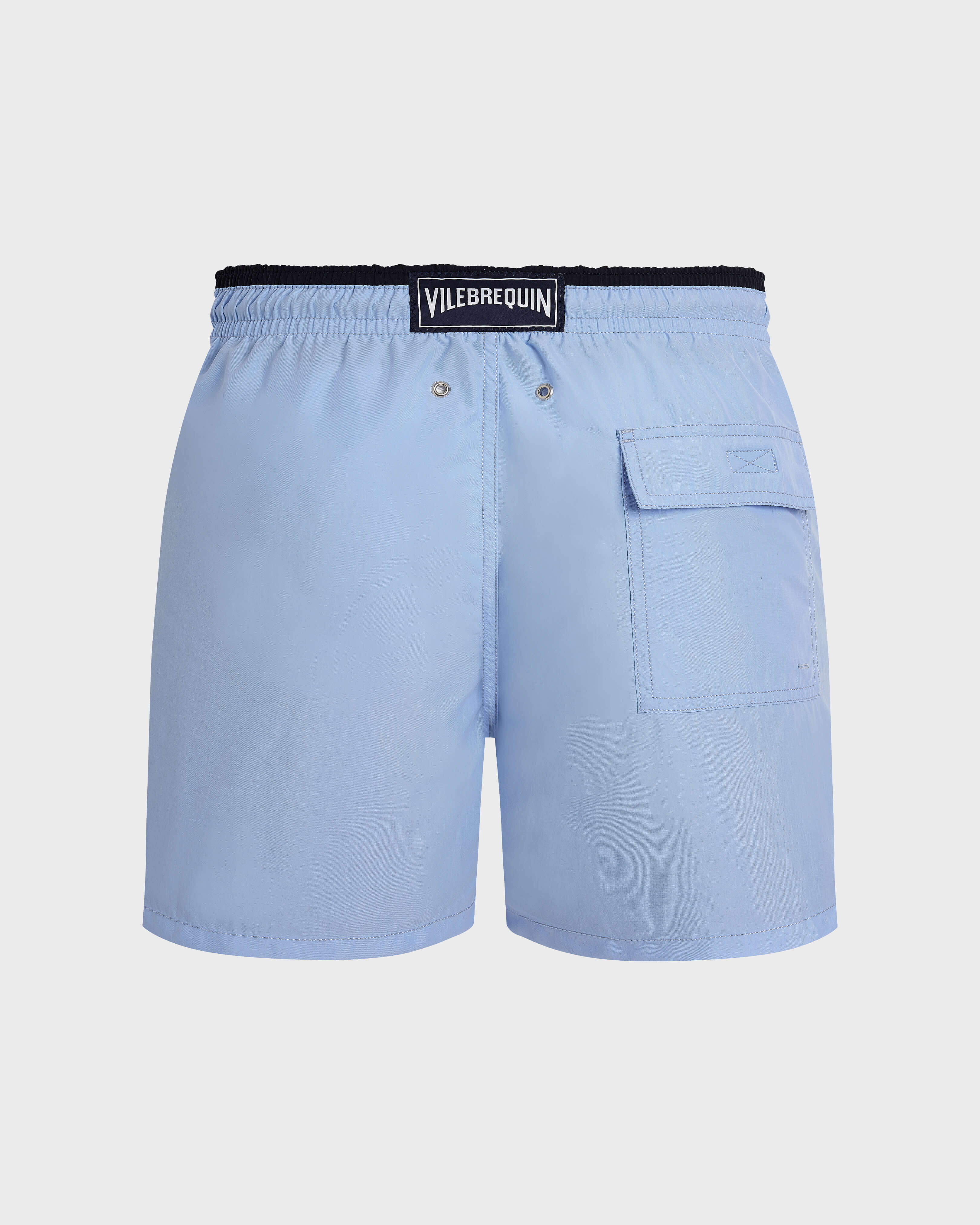 Pantaloncini mare uomo tinta unita Bicolore FLAX FLOWER back view