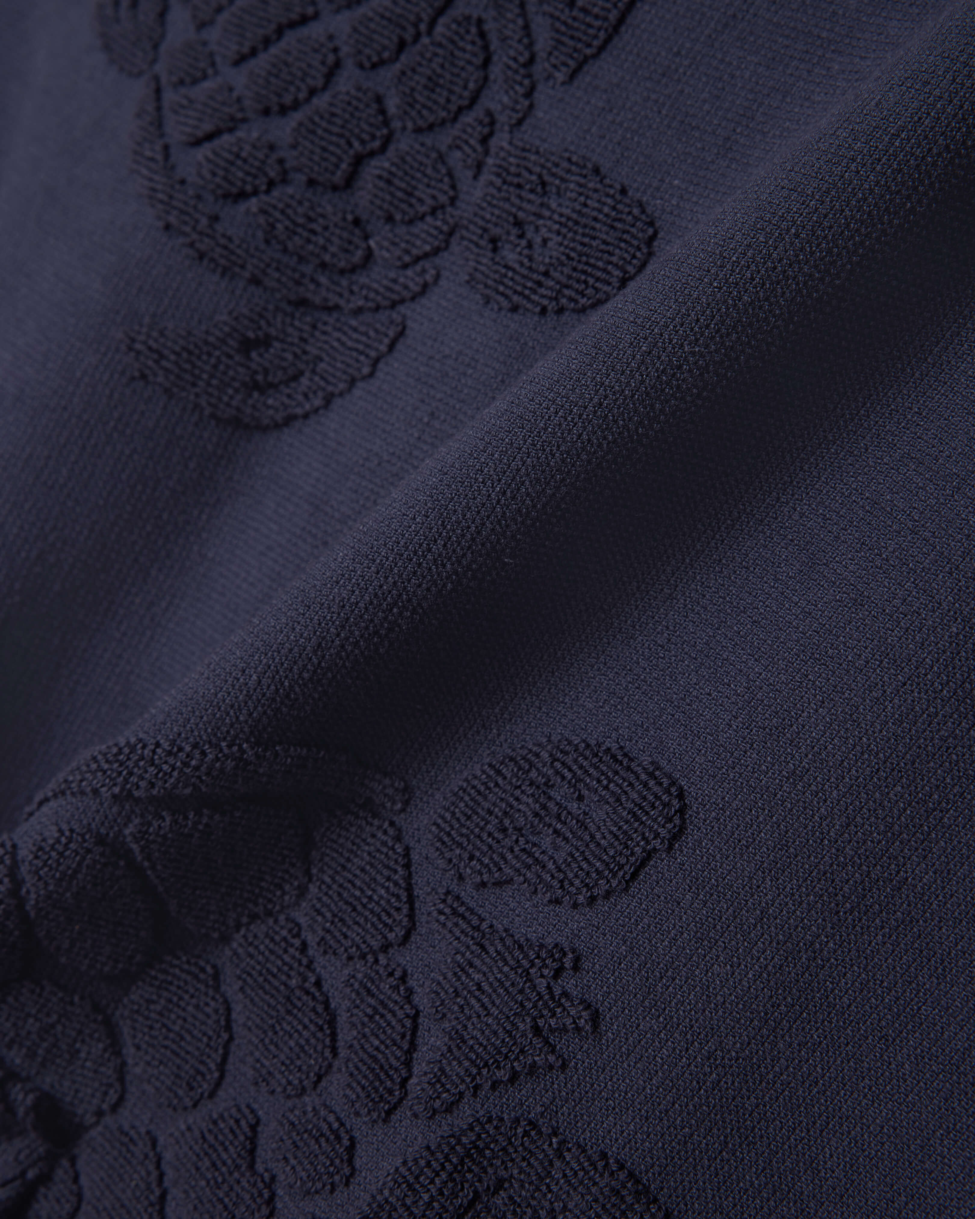 Poncho en coton organique Ronde des Tortues BLEU MARINE supp3 view