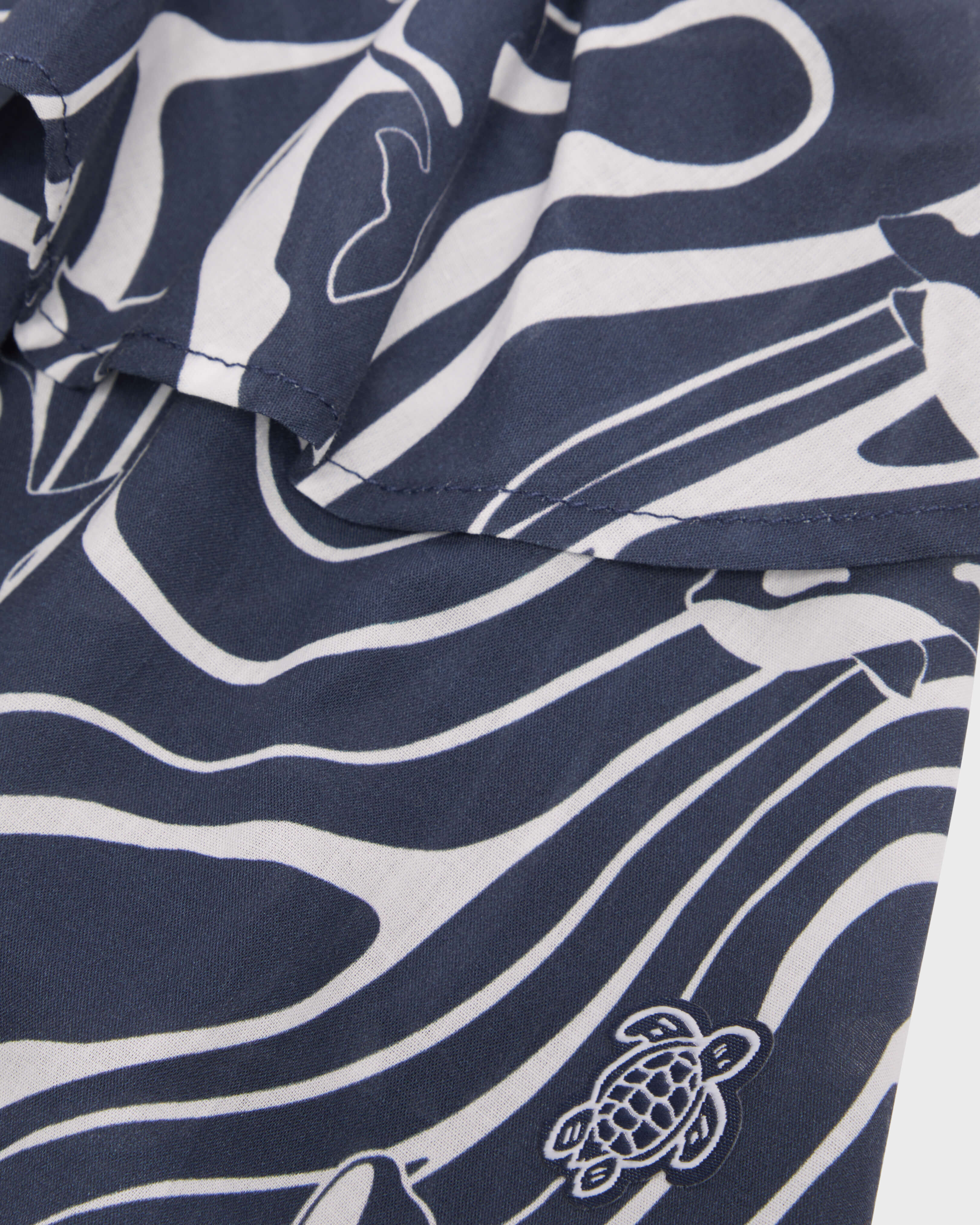 Girls Elastic Waist Skirt Orcas NAVY look1 view