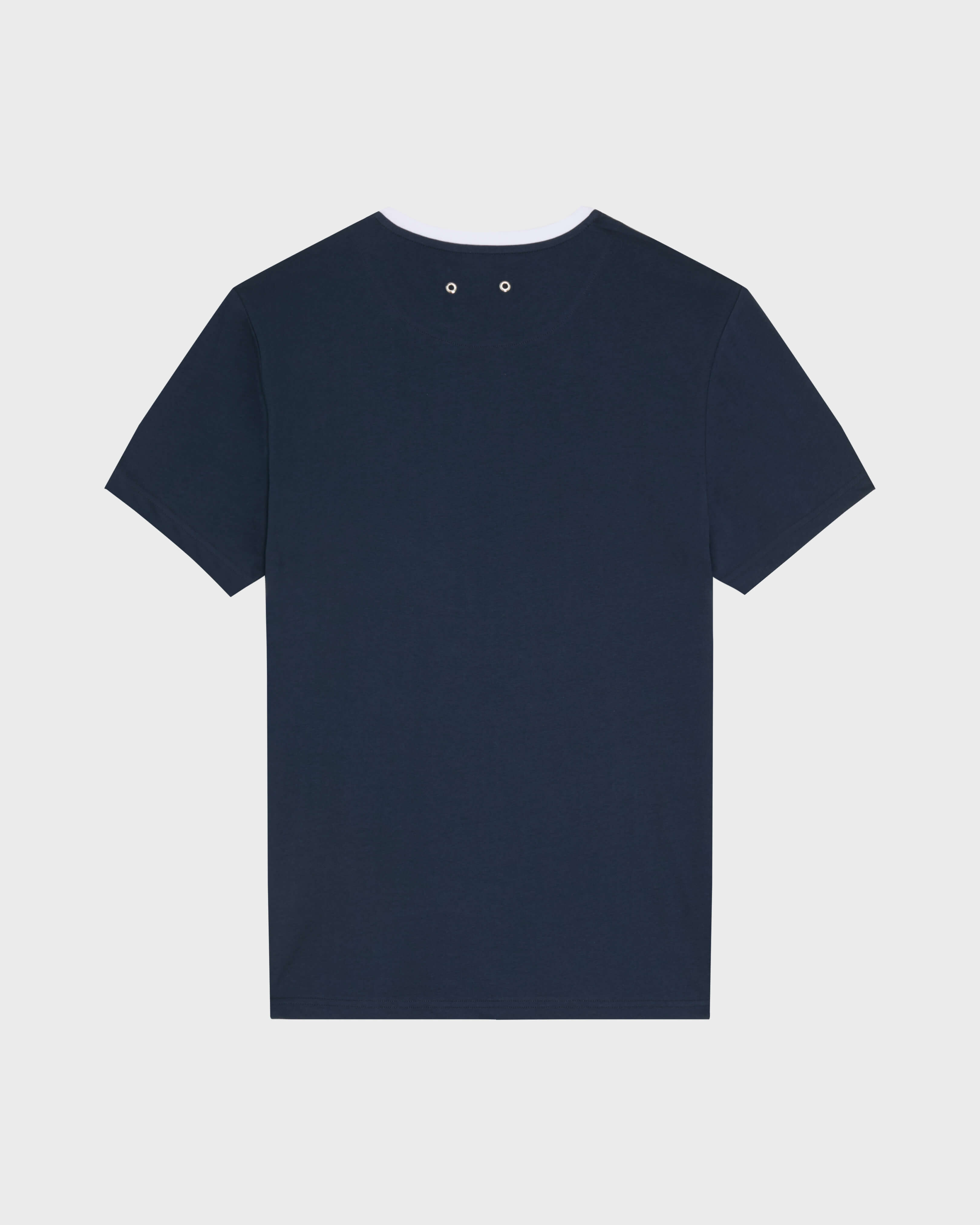 Men Organic Cotton Bicolor T-shirt NAVY back view