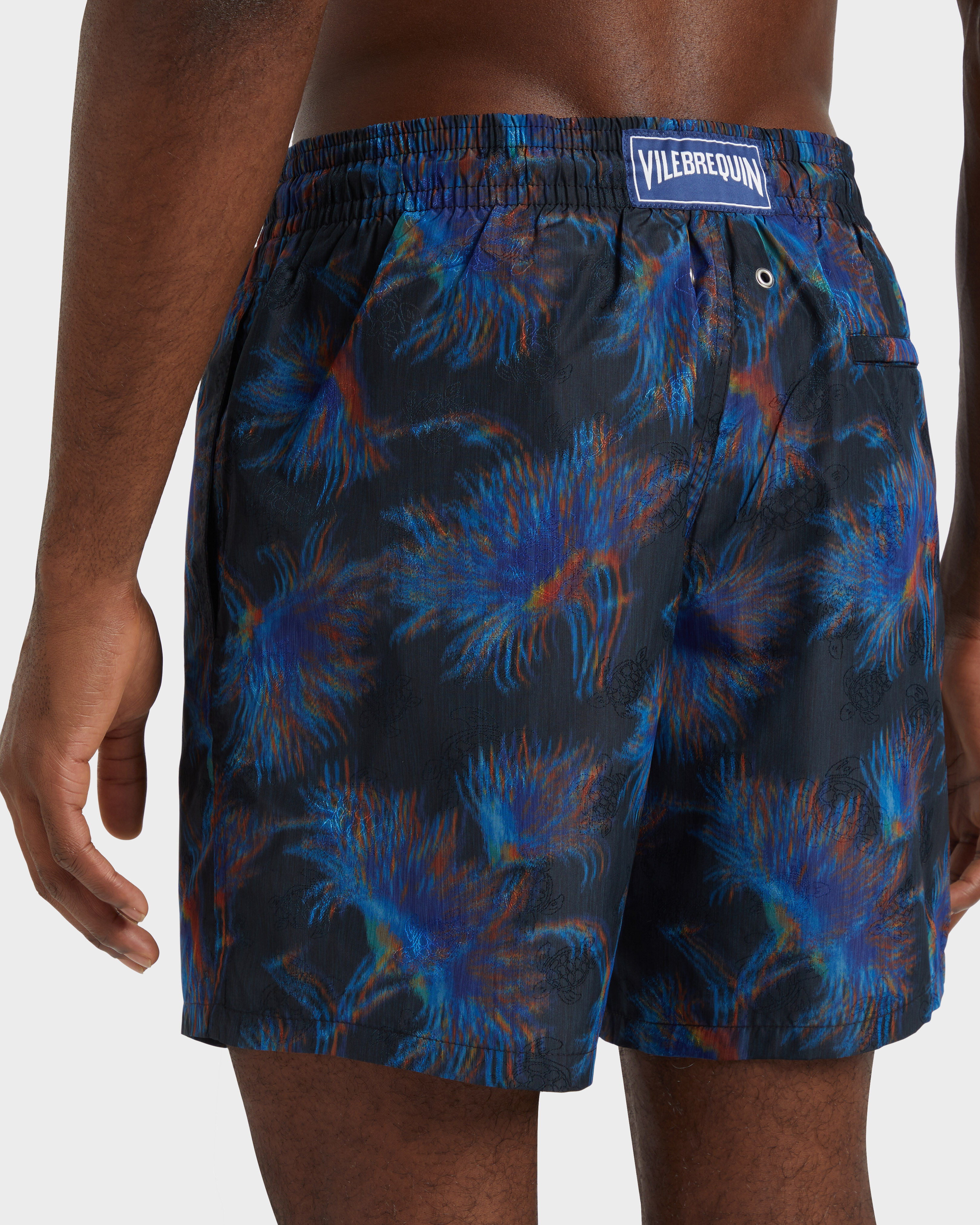 Men Silk Swim Shorts Kyoto - Vilebrequin x Maison BUCOL BLACK supp2 view