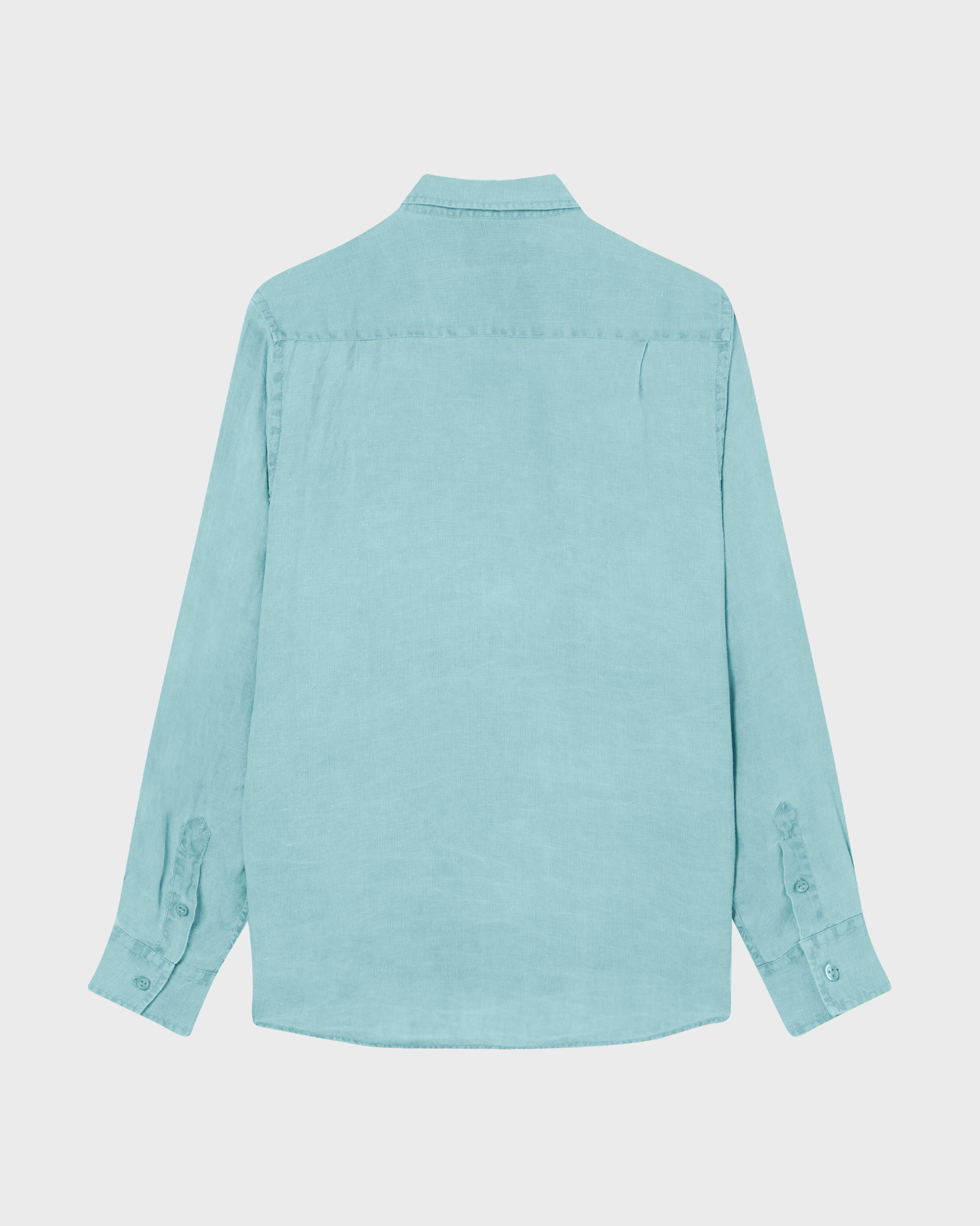 Einfarbiges Hemd aus Leinen für Herren OXYGENE back view