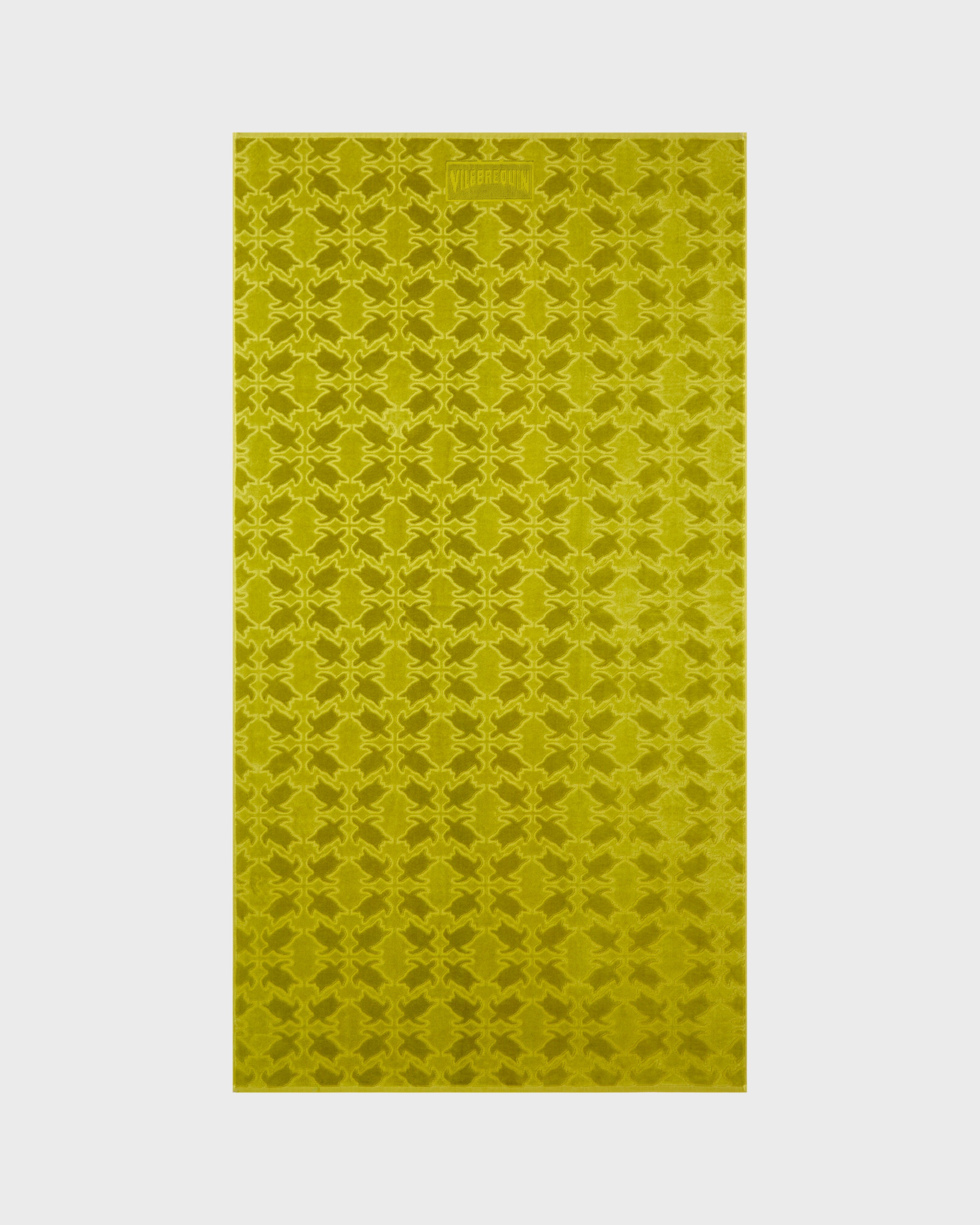 Cotton Beach Towel Turtles Net Jacquard AJENJO front view