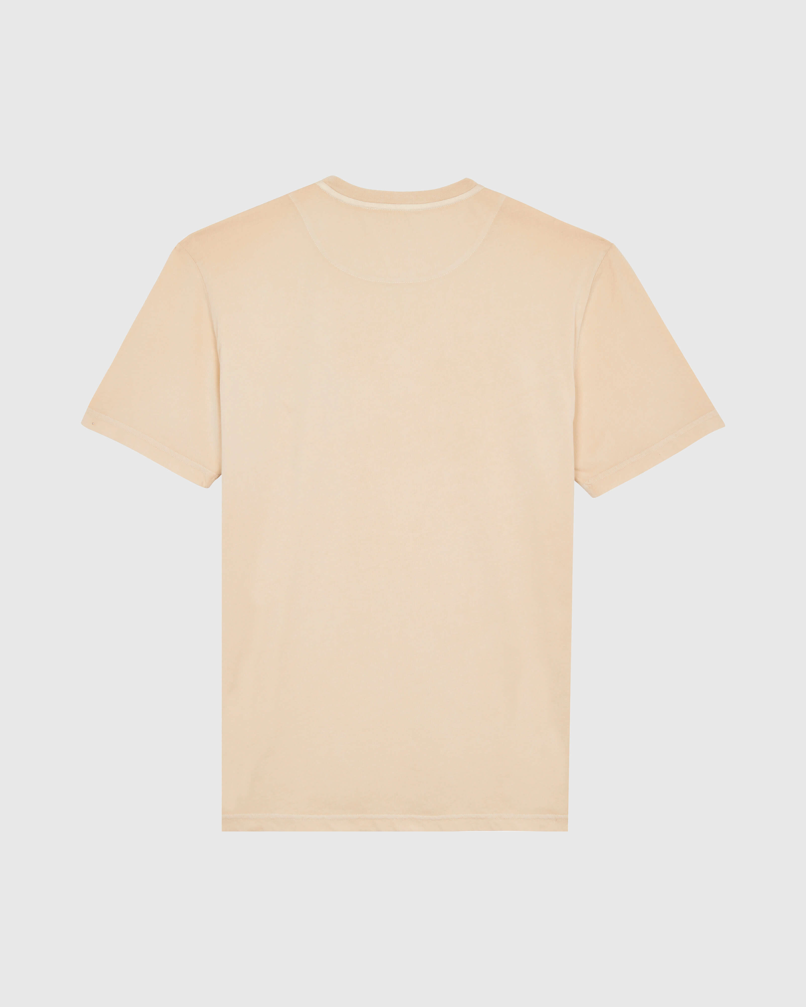Men Solid Organic cotton T-shirt Natural Colors PINK CHAMPAGNE back view