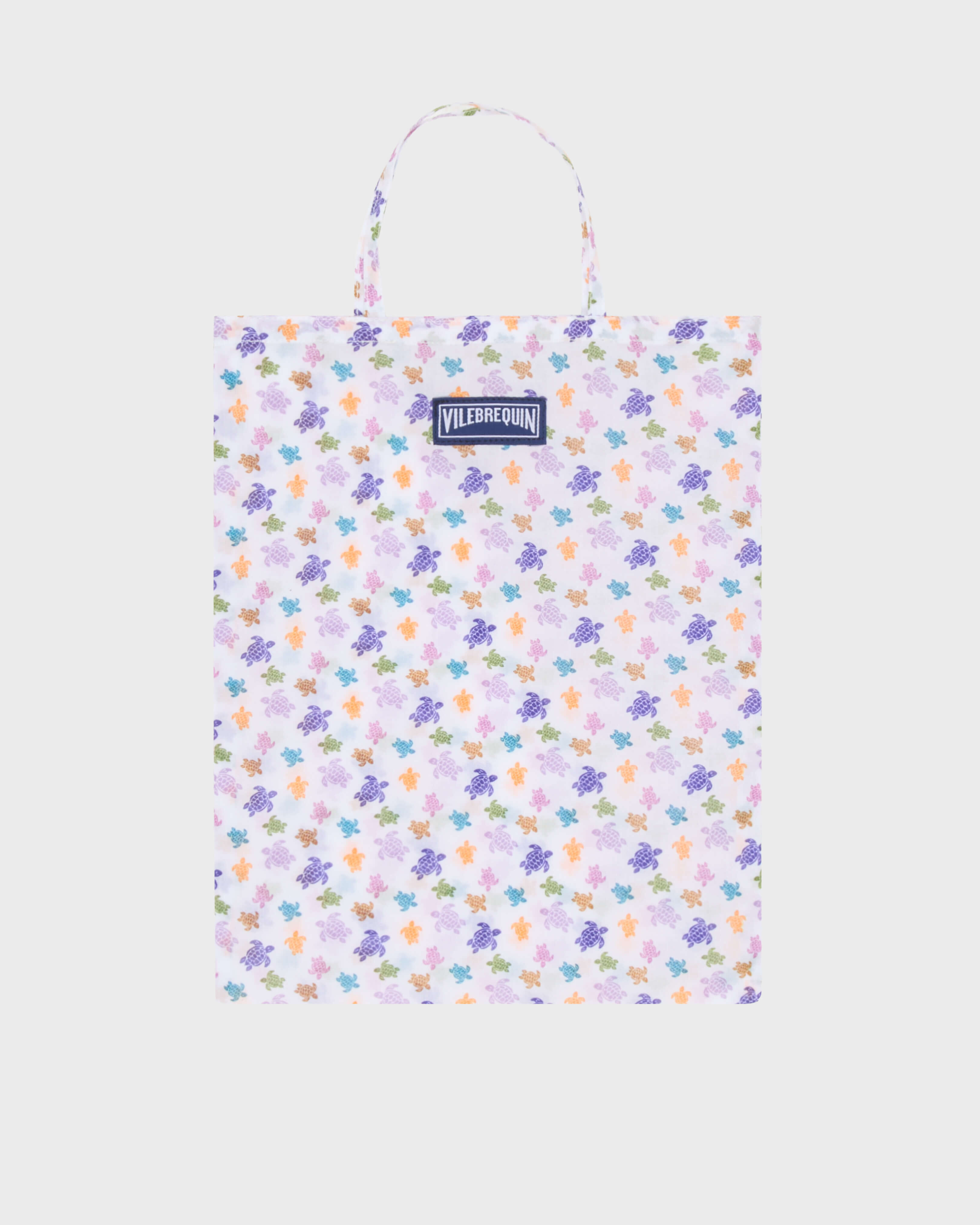 Women Cotton voile Pareo Micro Ronde des Tortues WHITE back view