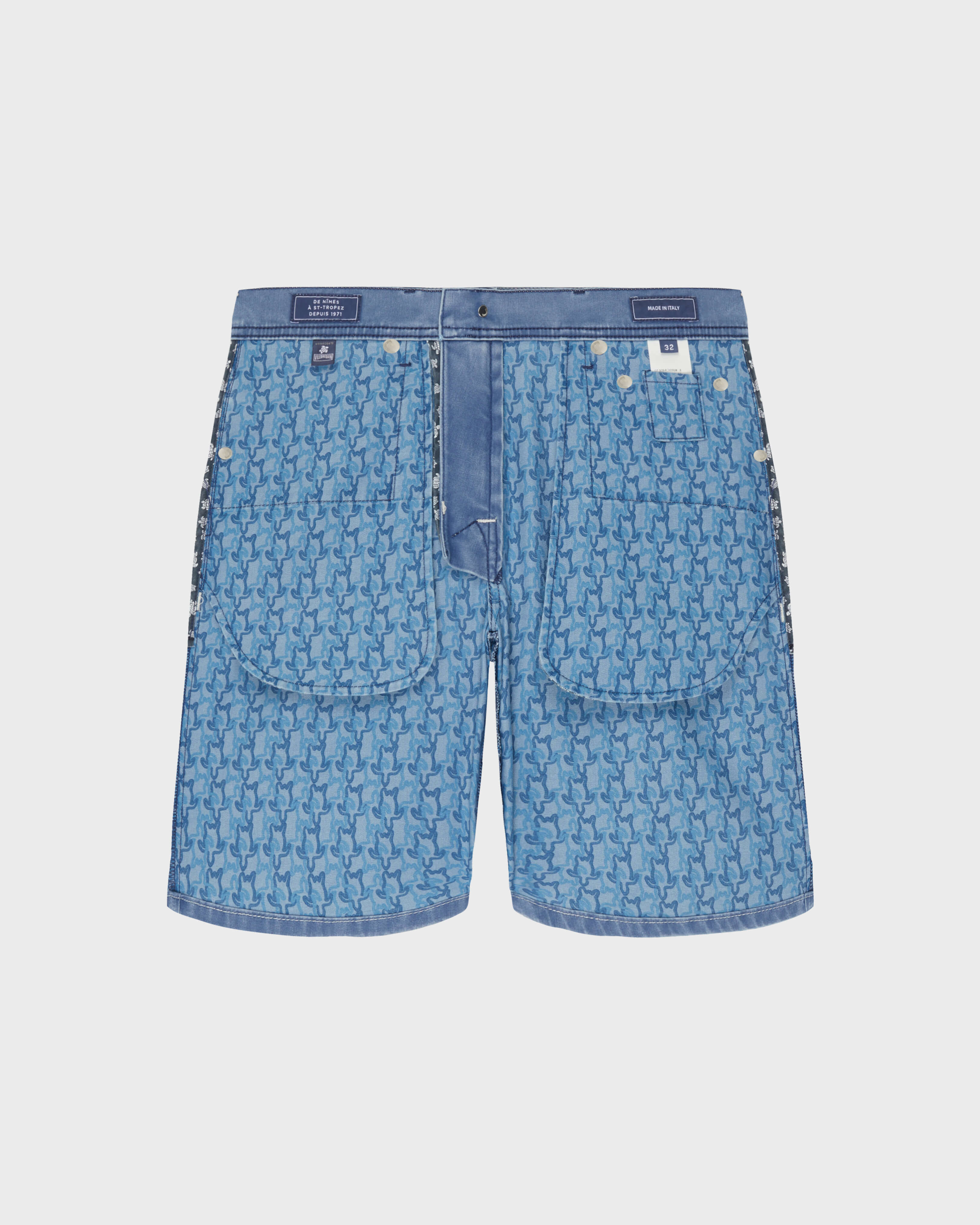 Men Denim Bermuda Shorts Turtles Net LIGHT DENIM W3 supp4 view