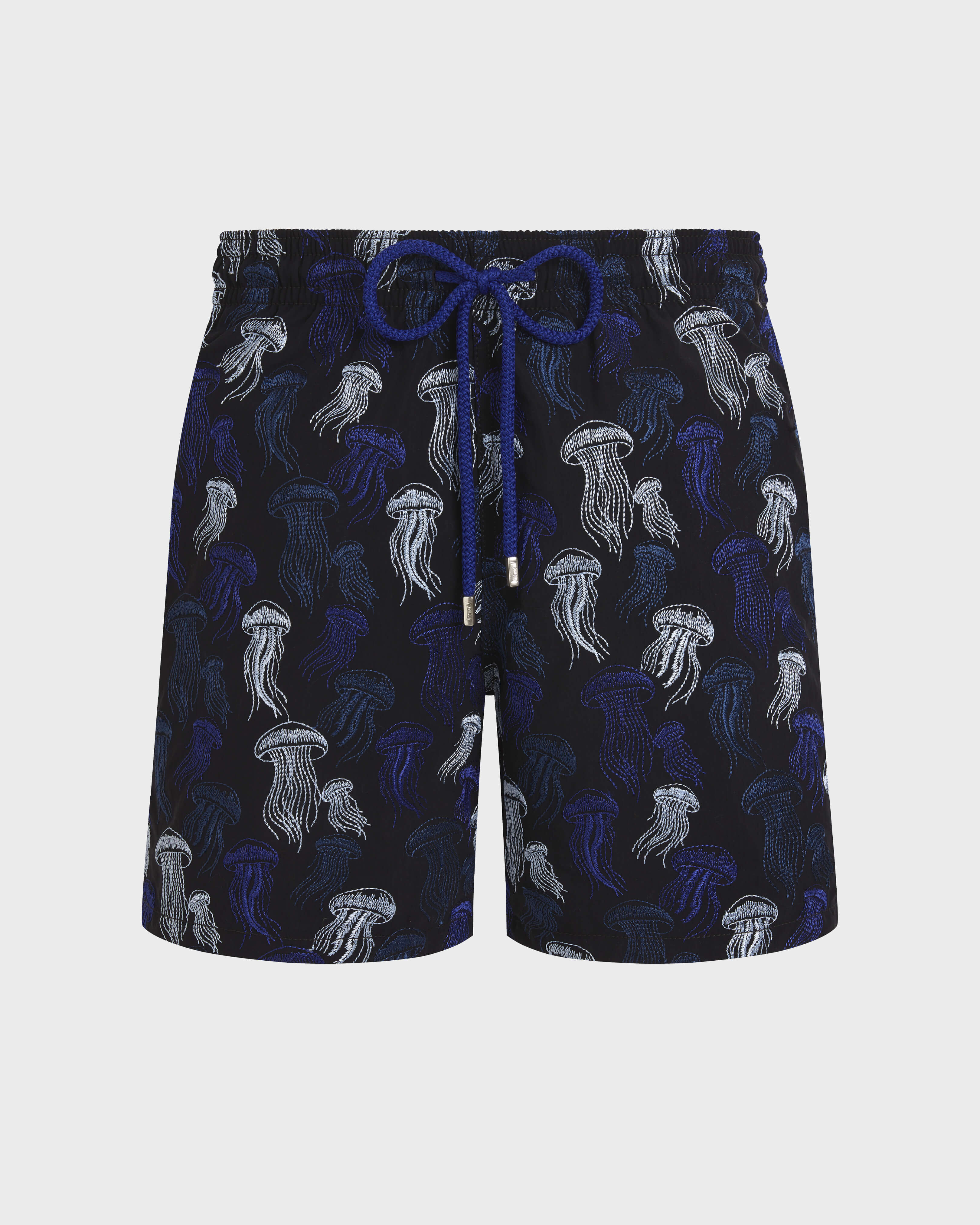 Men Embroidered Swim Shorts Jellyfish Dance - Limited Edition NERO front view