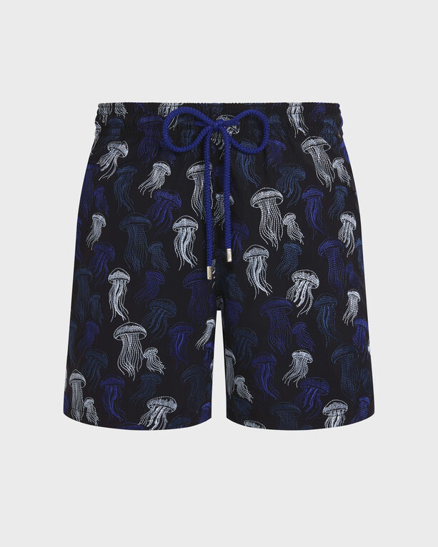 Vilebrequin - Men Embroidered Swim Shorts Jellyfish Dance - Limited Edition - Swimwear - Mistral - Black - Size XL