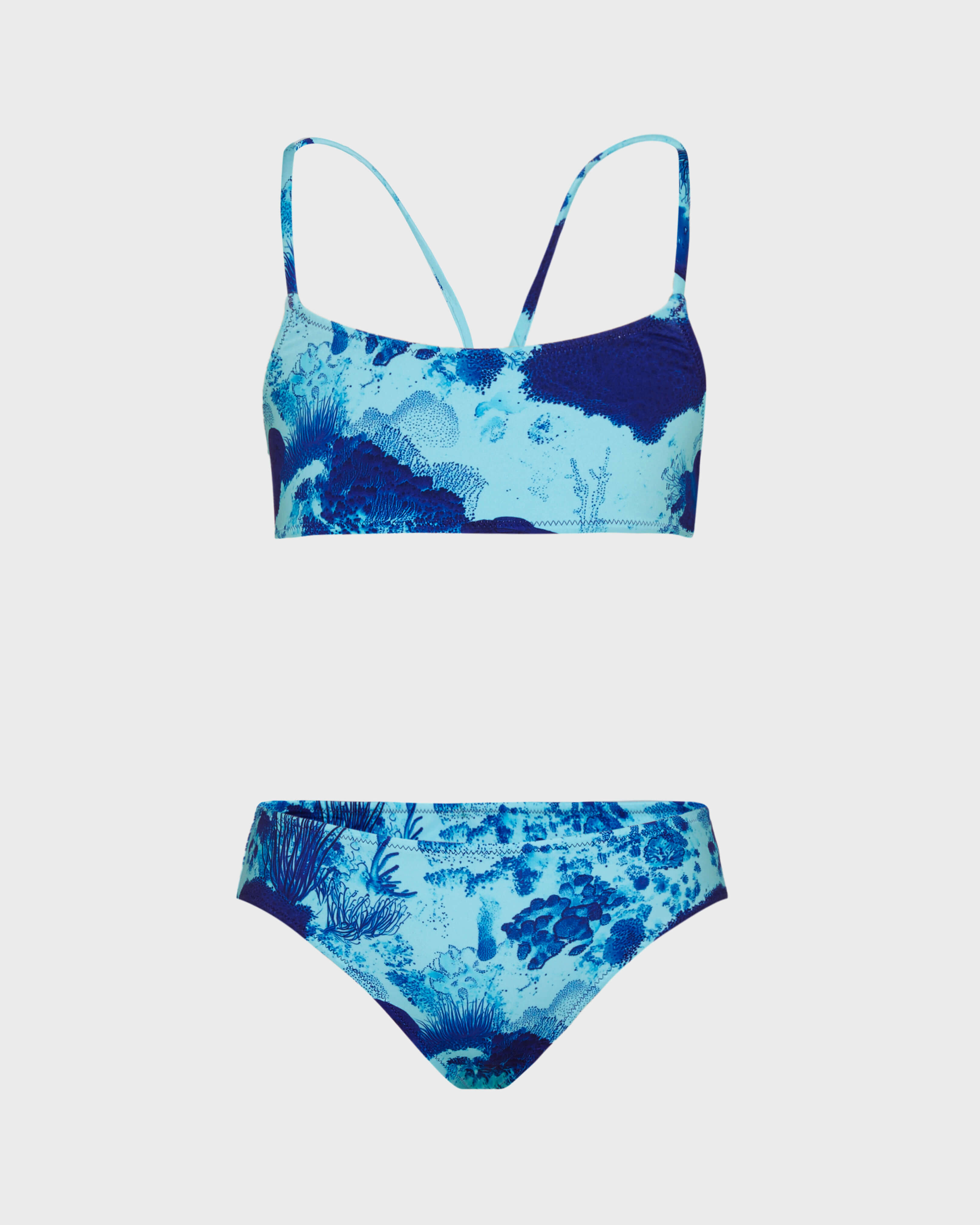 Bañador de dos piezas con estampado Coral Reef para niña OXYGENE front view