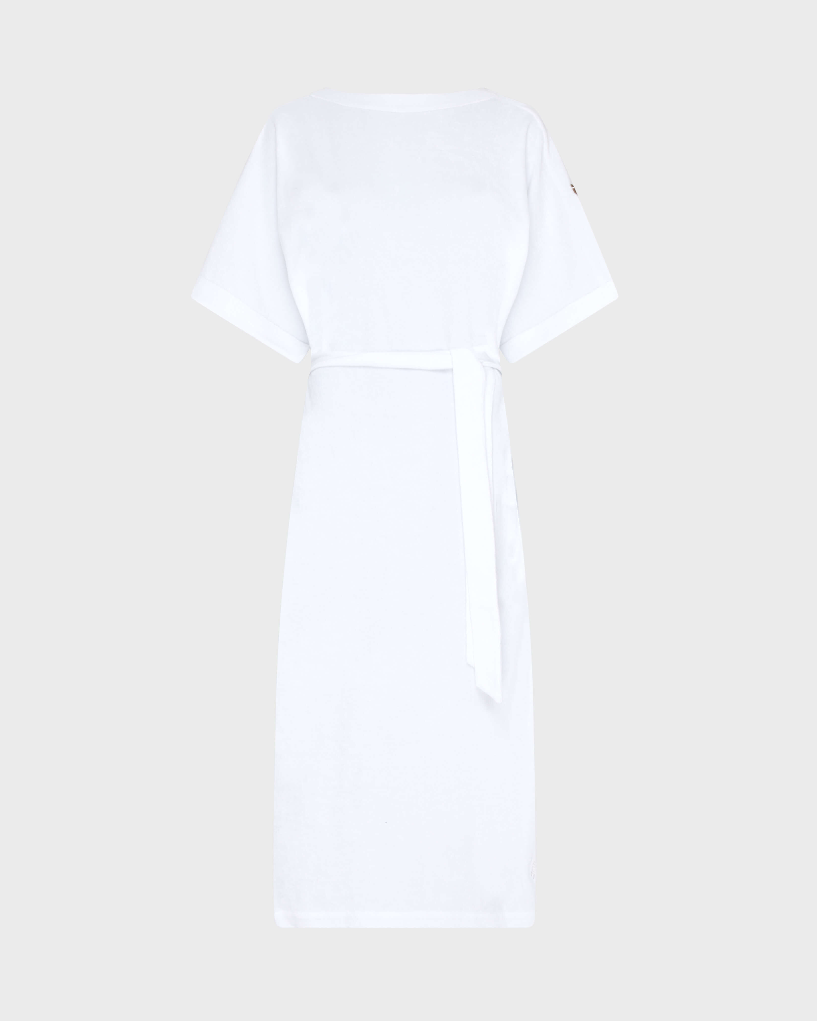 Caftano donna reversibile in spugna tinta unita BIANCO front view