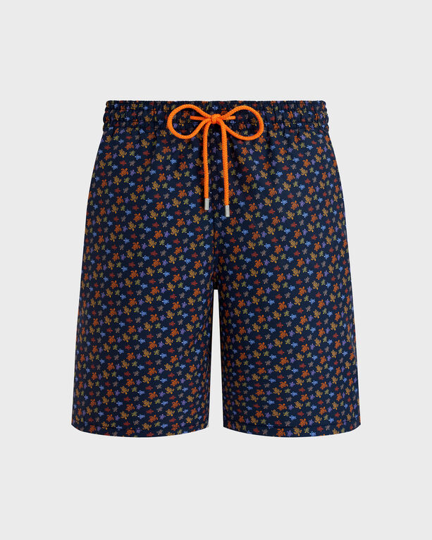 Vilebrequin - Men Long Swim Shorts Micro Ronde Des Tortues - Swimwear - Okoa - Orange - Size XL