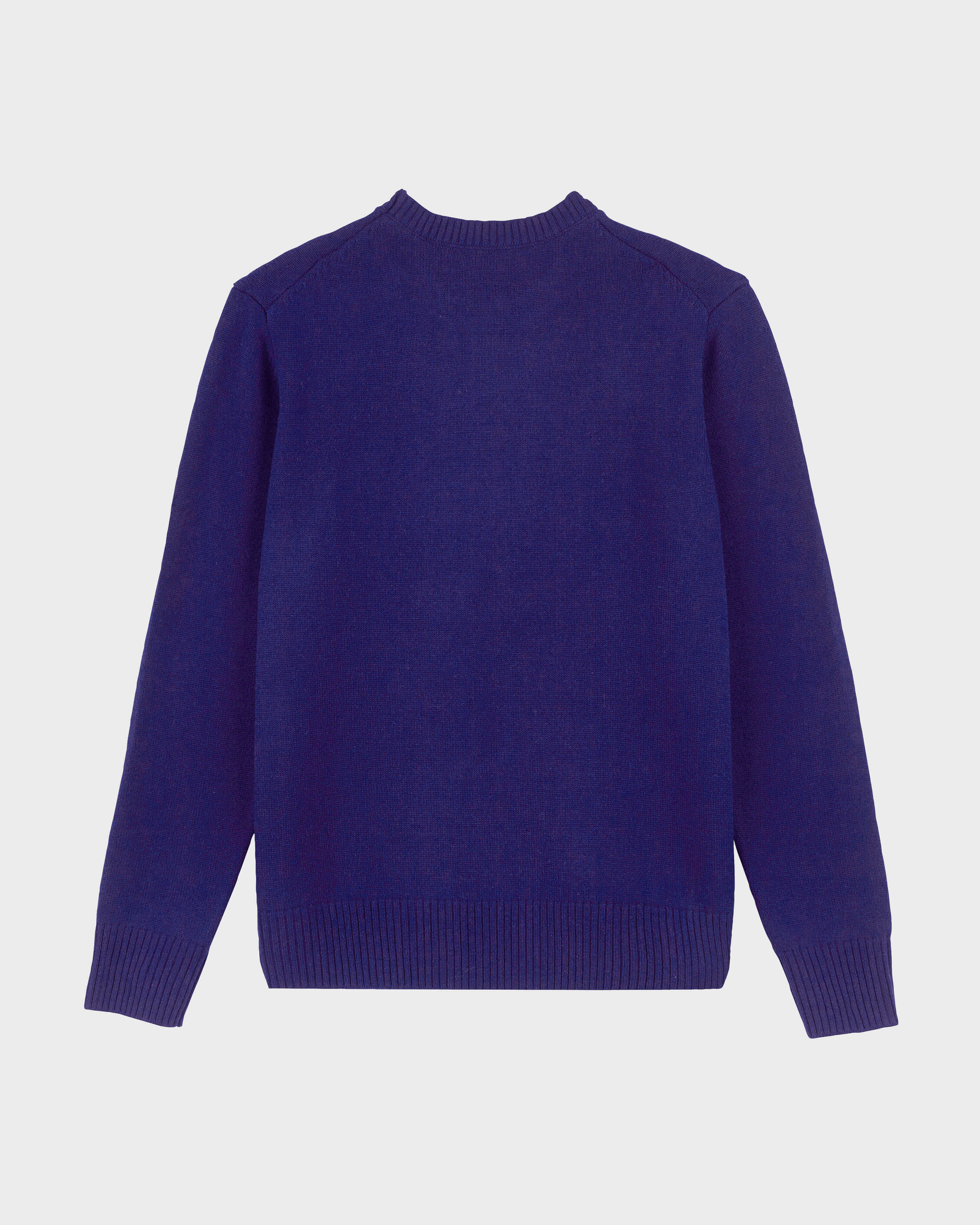 Men Wool and Cashmere Crewneck Sweater Turtle INK back view