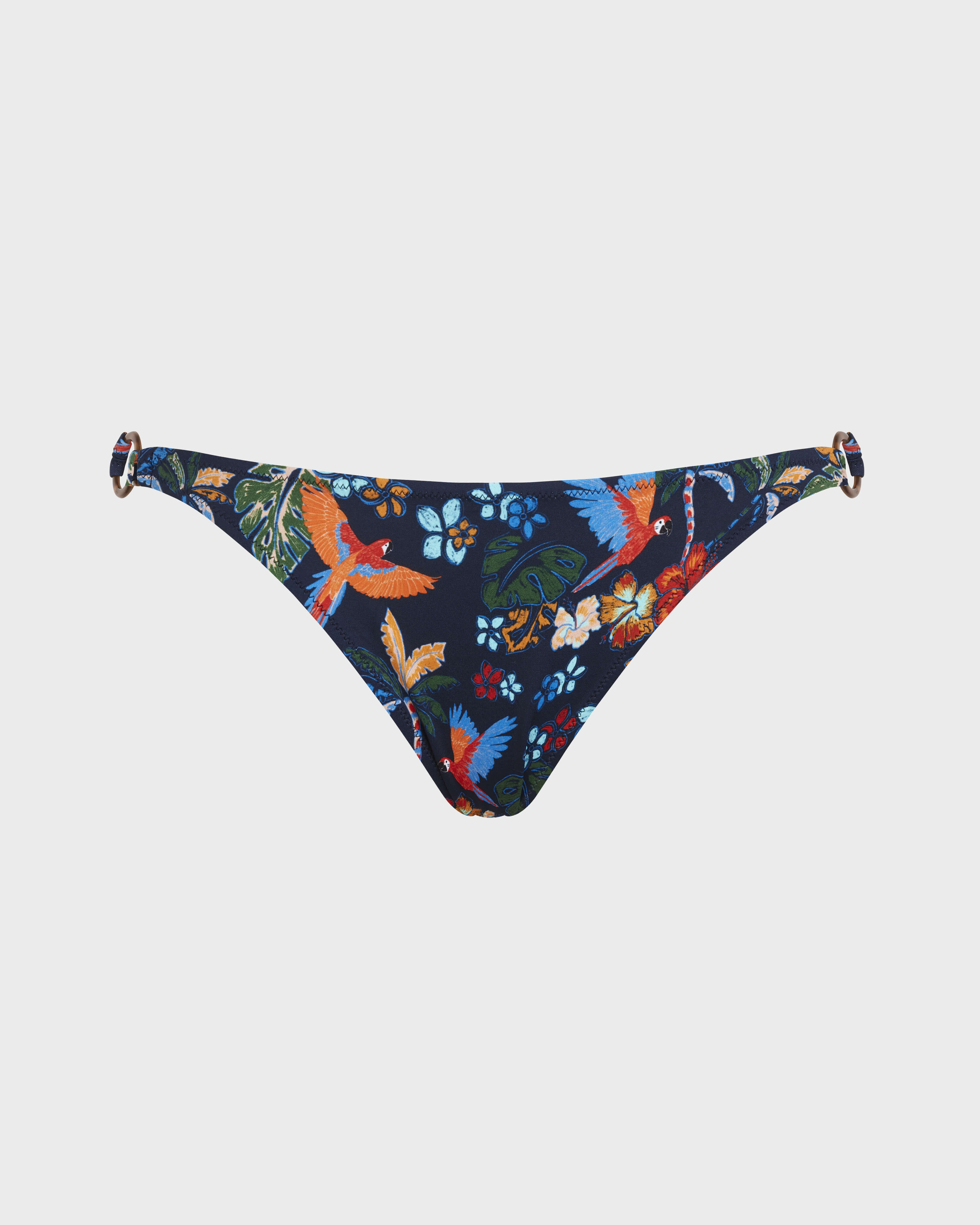 Braguita de bikini de corte brasileño con estampado Salva para mujer AZUL MARINO front view